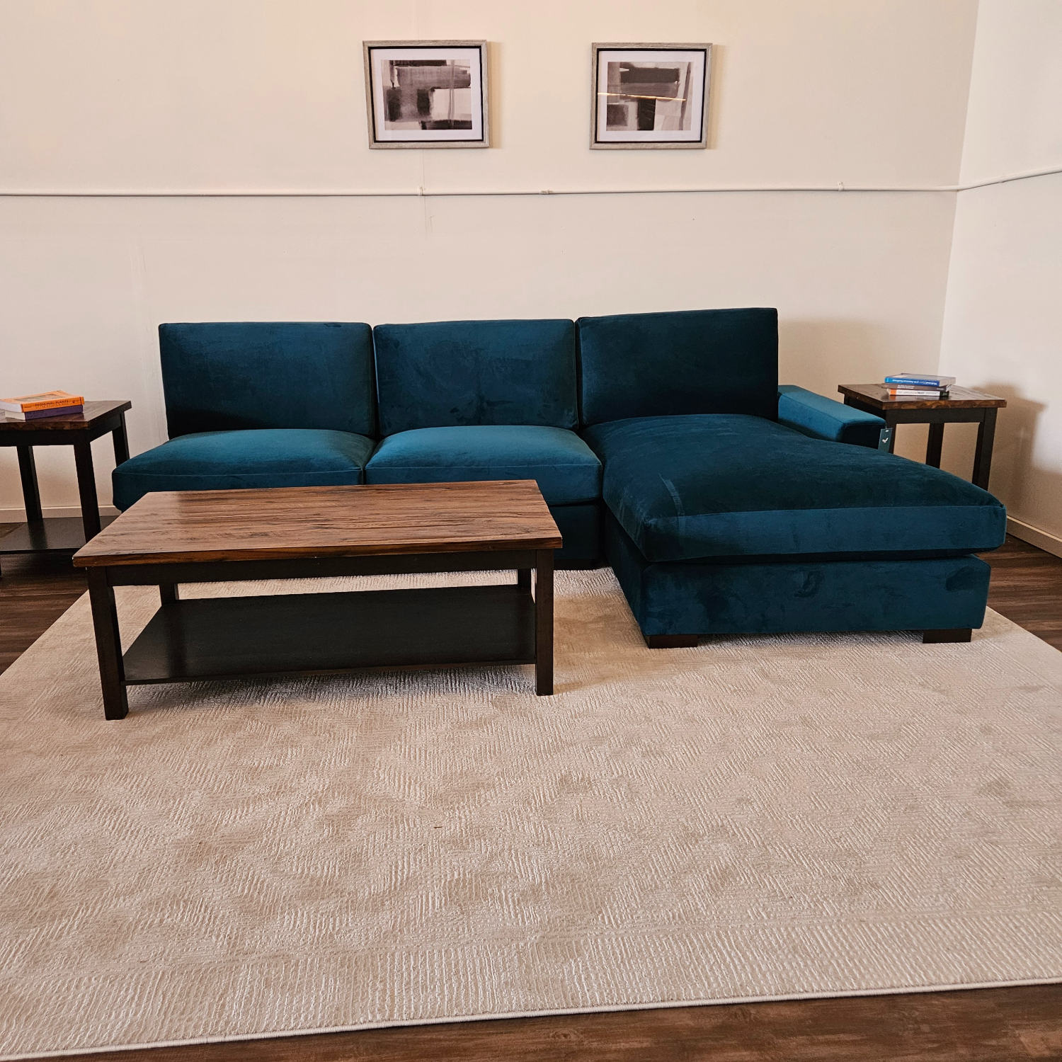 Brand new Joybird Sectional Couch Velvet Sofa - Free Delivery Image #1 | Ivy Store