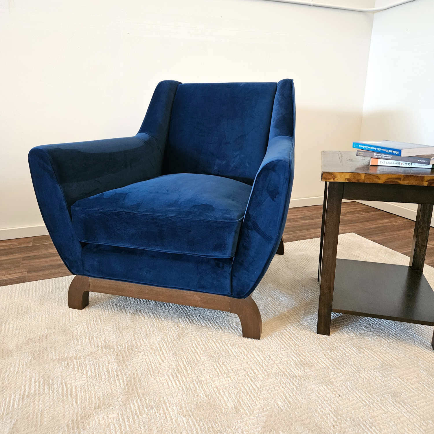 Owen Accent Chair Joybird in Blue - Free Delivery Image #2 | Ivy Store