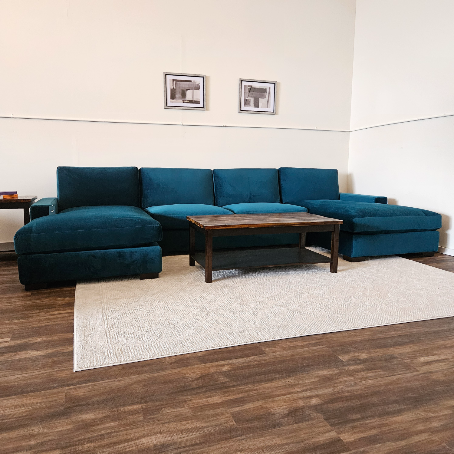 U Sectional Anton Joybird in Blue - Free Delivery Image #1 | Ivy Store