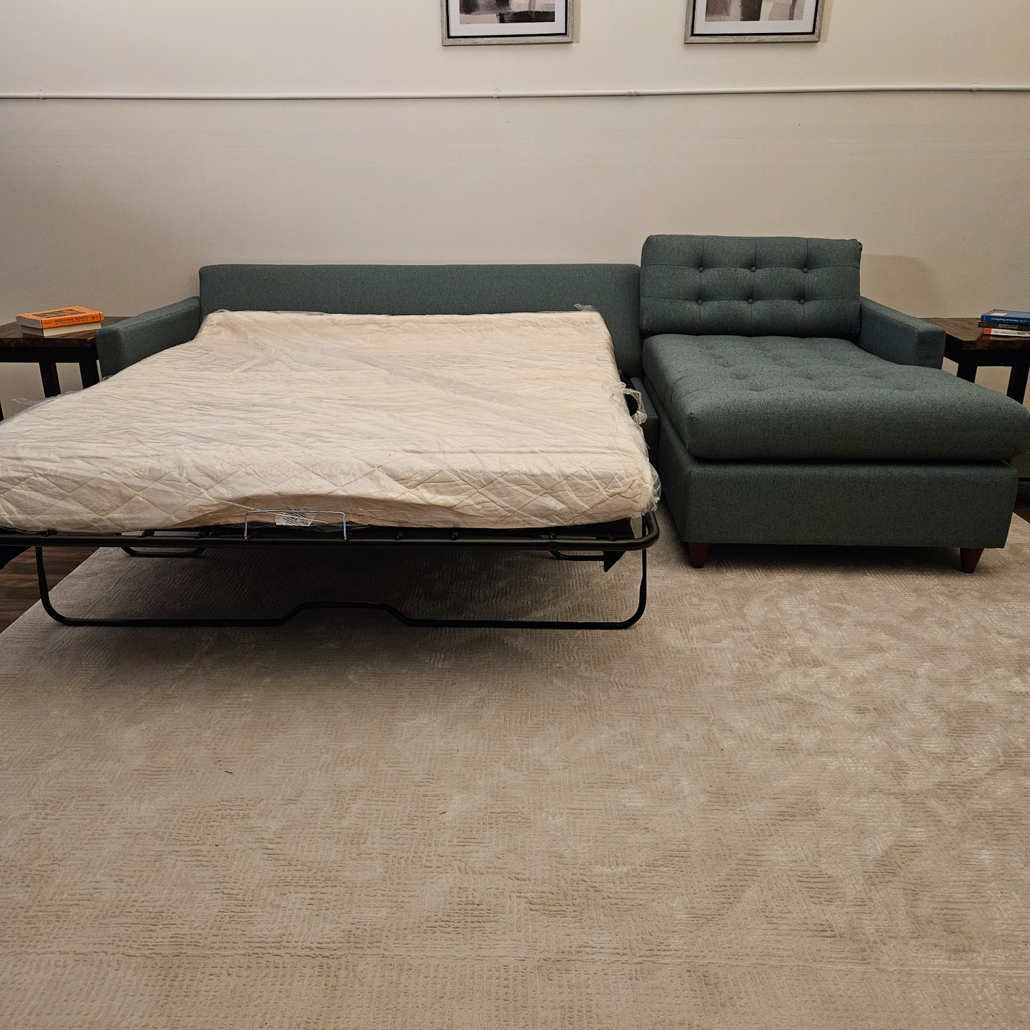 Eliot Sleeper Sectional Joybird in Blue - Free Delivery Image #2 | Ivy Store