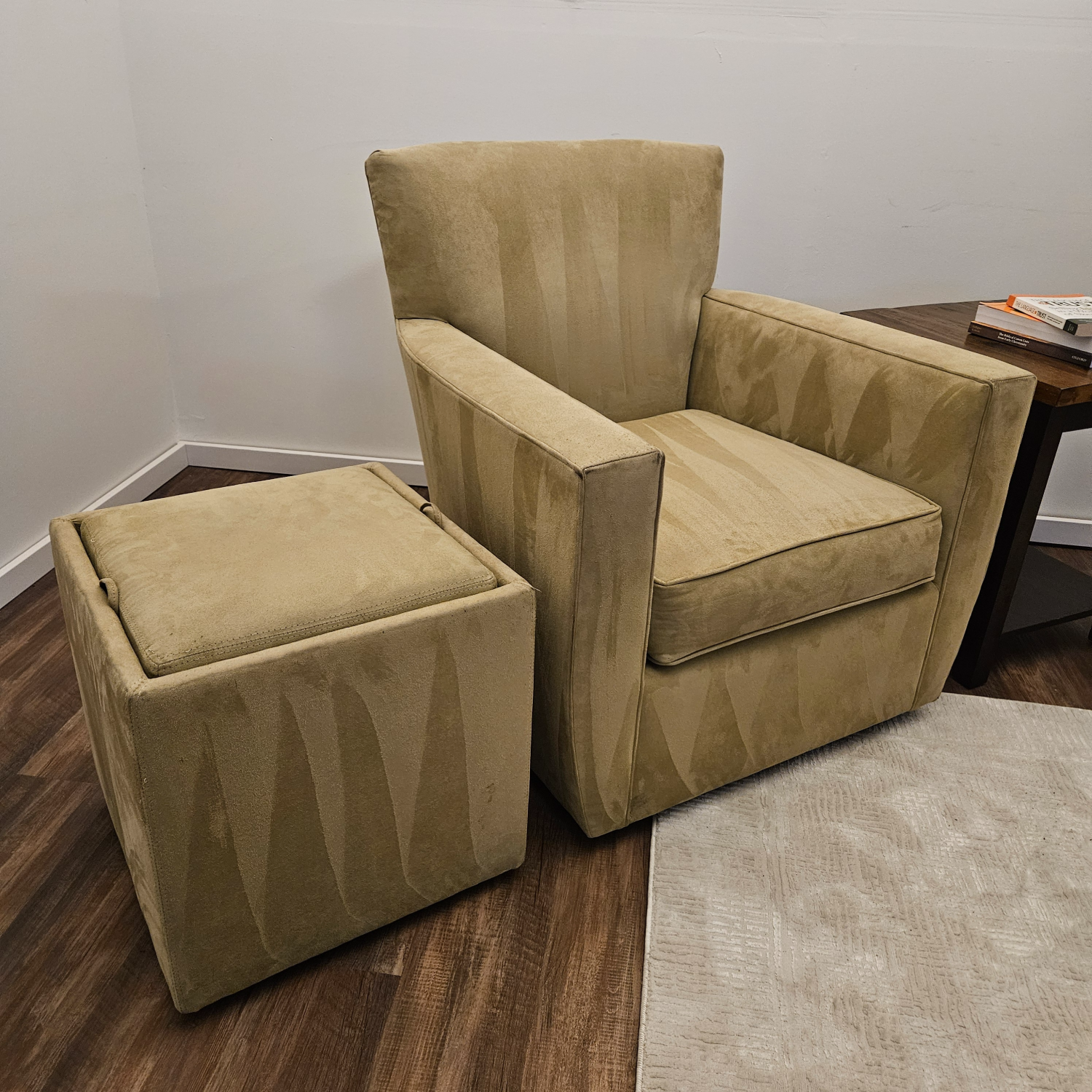  Crate & Barrel Arm Chair and Ottoman  - Free Delivery image | Ivy Store