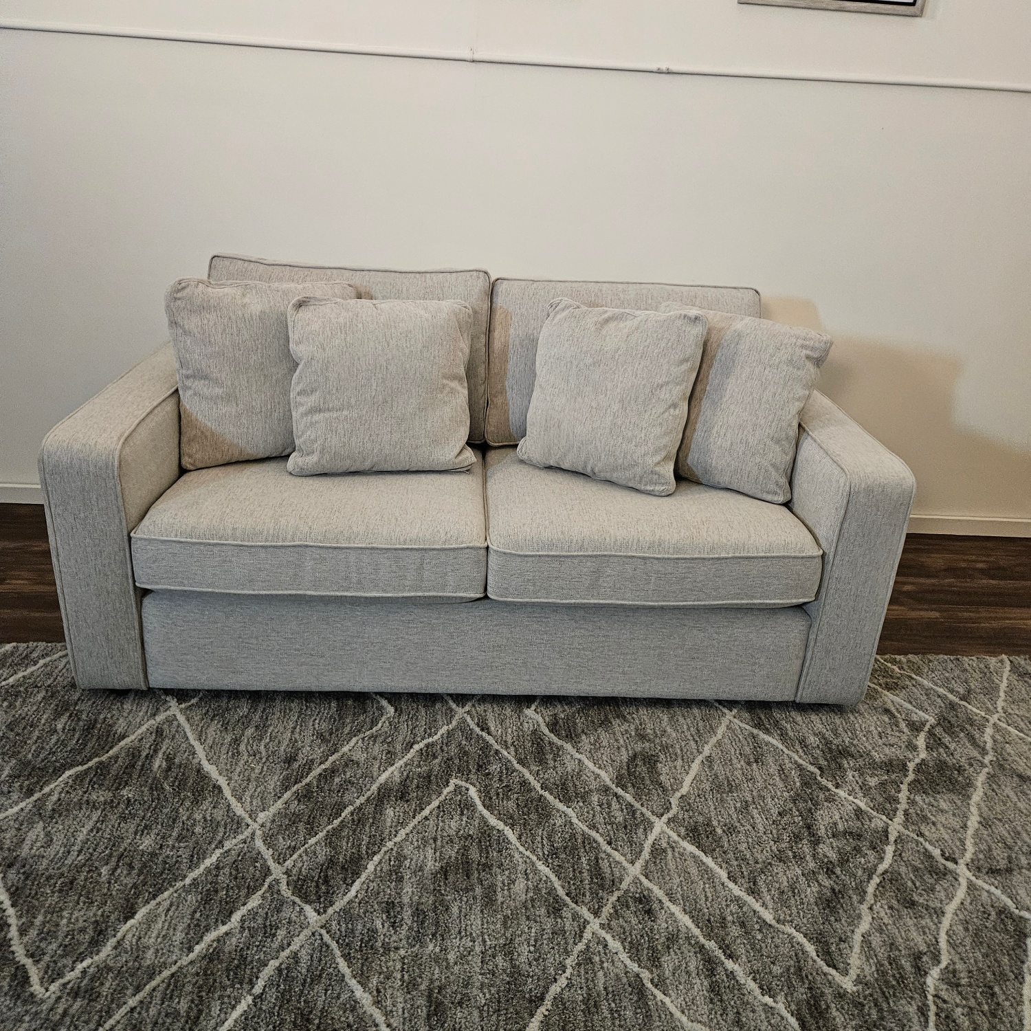 Gray Loveseat Couch Interior Define - Free Delivery Image #2 | Ivy Store