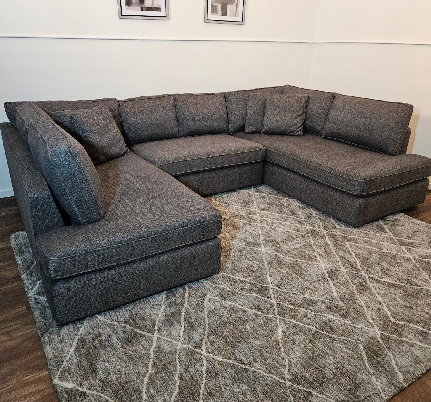 U Shape Sectional Couch with Bumper - Free Delivery Image #2 | Ivy Store