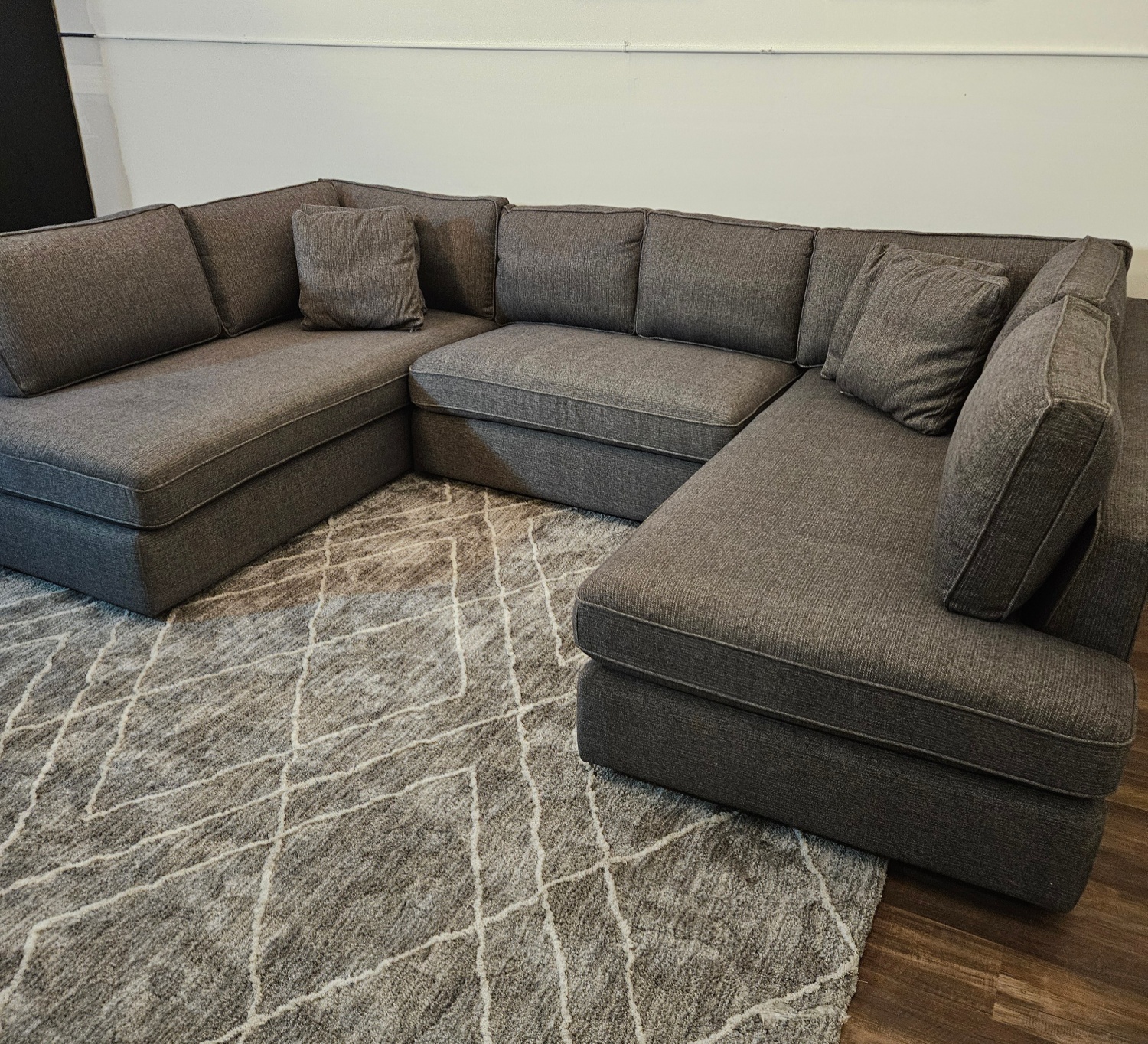 U Shape Sectional Couch with Bumper - Free Delivery Image #1 | Ivy Store
