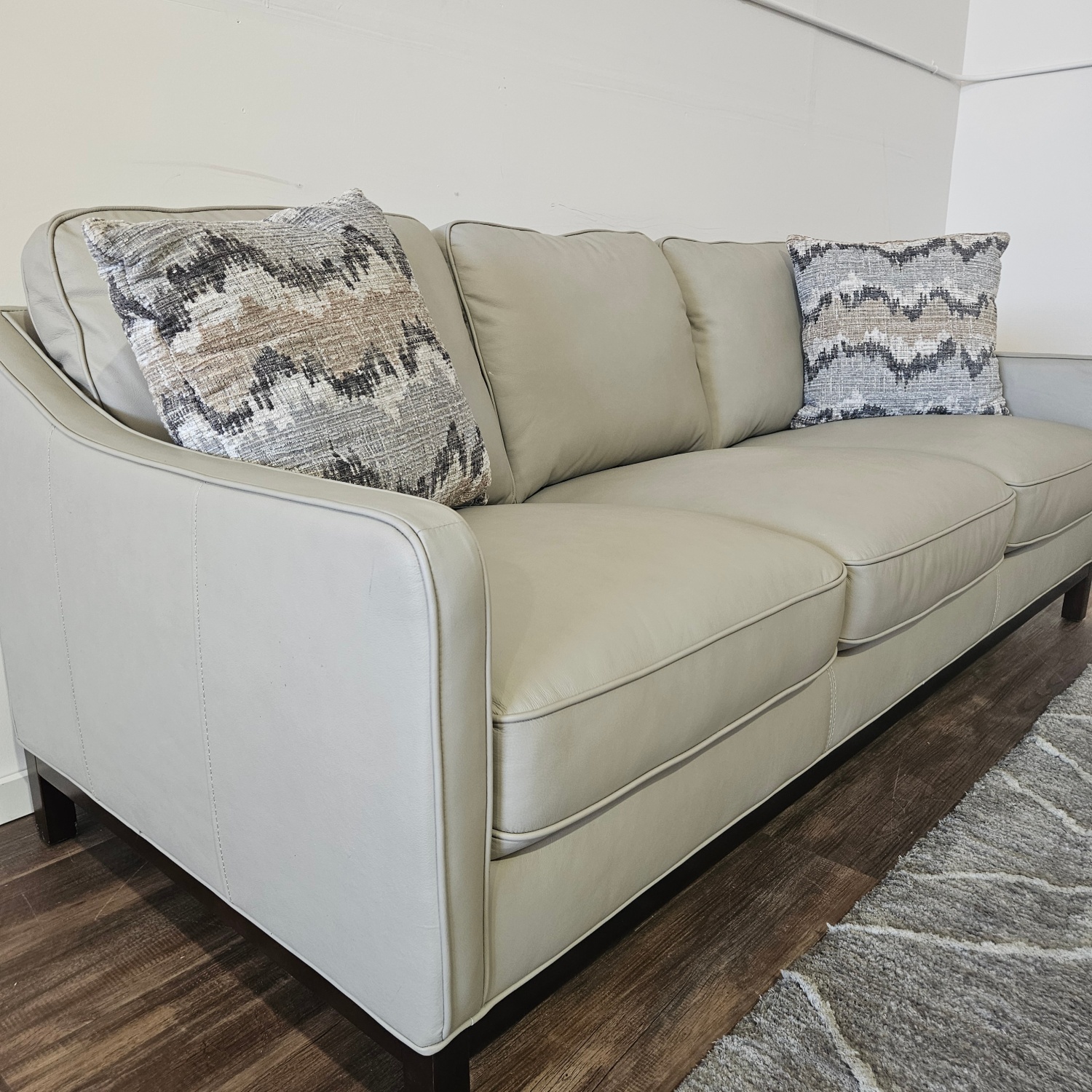 Concise Leather Sofa Couch - FREE DELIVERY image | Ivy Store