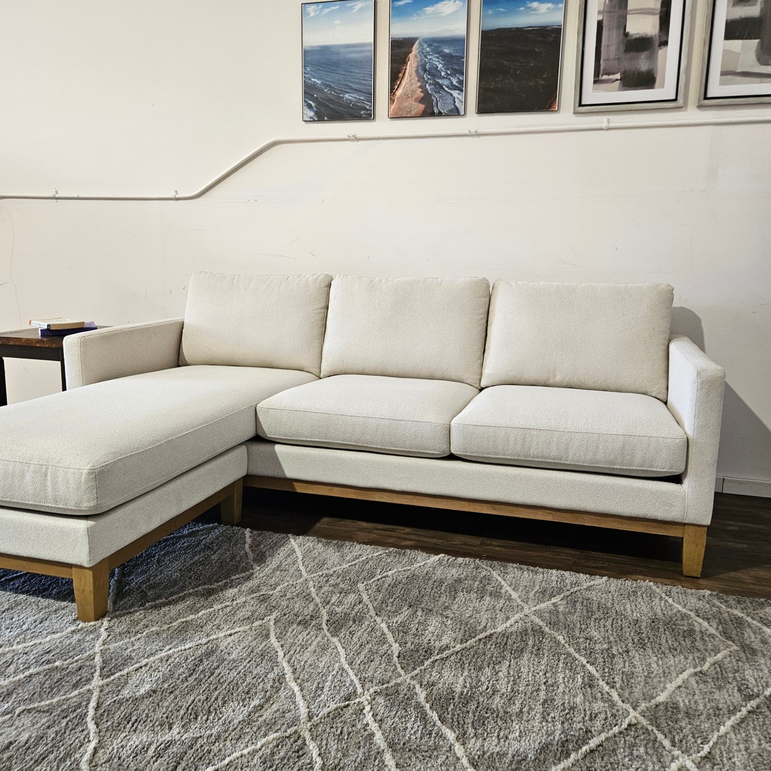 Creme Reversible Chaise Sofa - Free delivery Image #1 | Ivy Store