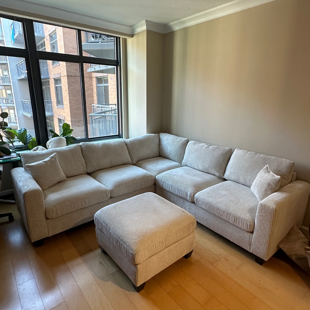 Corduroy Sectional Couch - Free Delivery Image #1 | Ivy Store