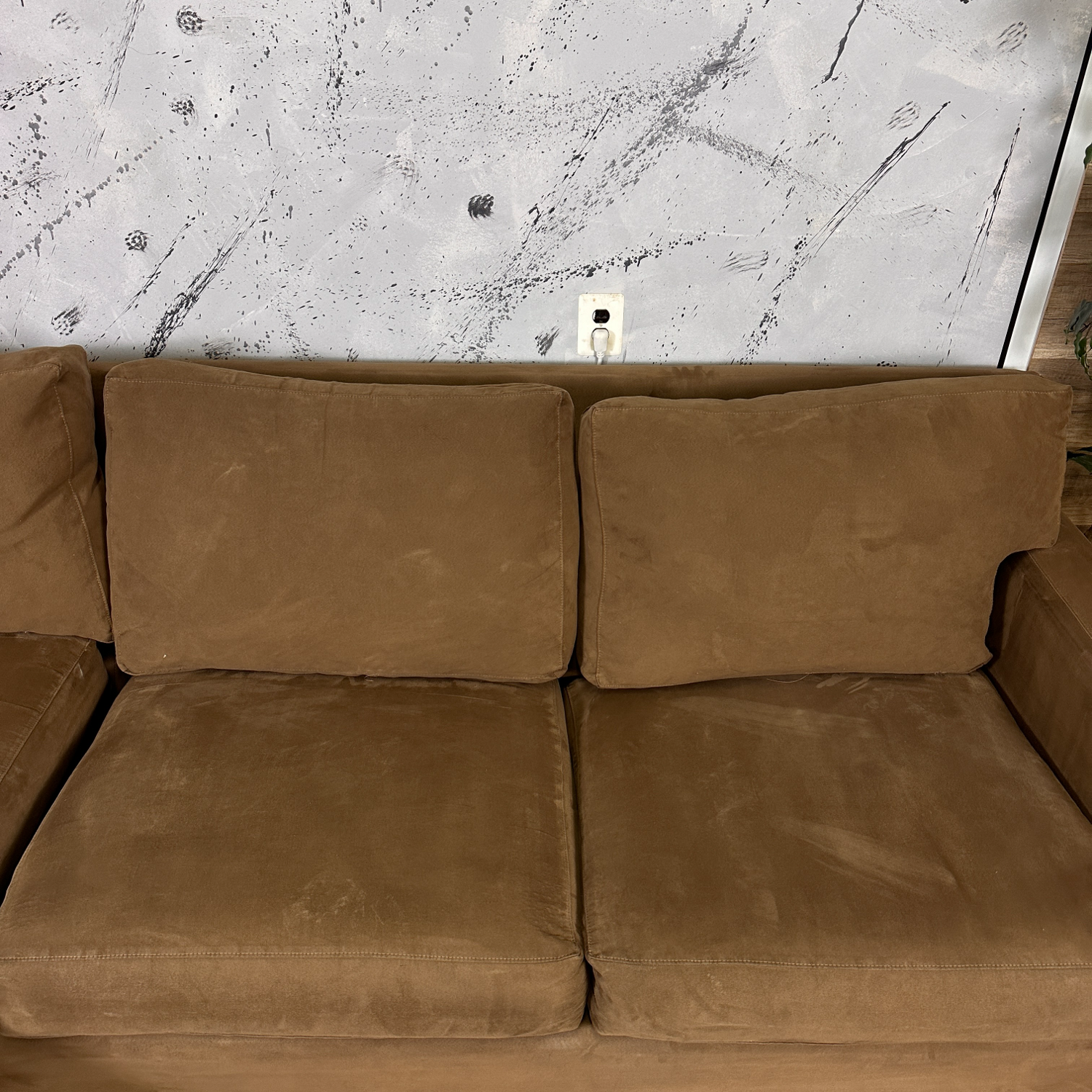 Crate & Barrel - Brown "Axis" Sectional Couch W/ Pull Out Sleeper (retails for $4,000) image | Ivy Store