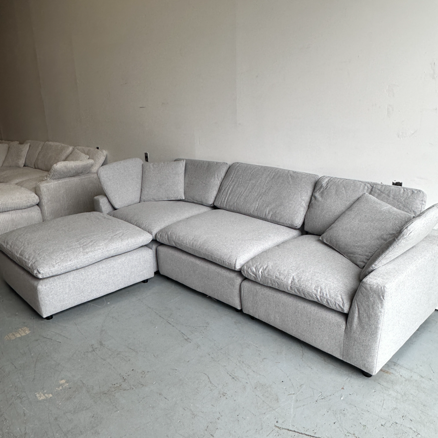 Free Delivery - Light Grey Modular Cloud Couch Sectional (Brand New) image | Ivy Store
