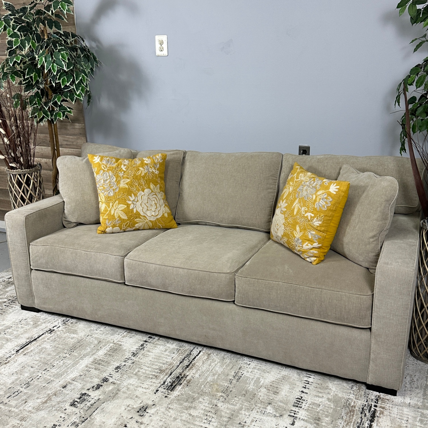 Delivery Available - Macys Beige "Radley" 3 Seater Sofa Image #2 | Ivy Store
