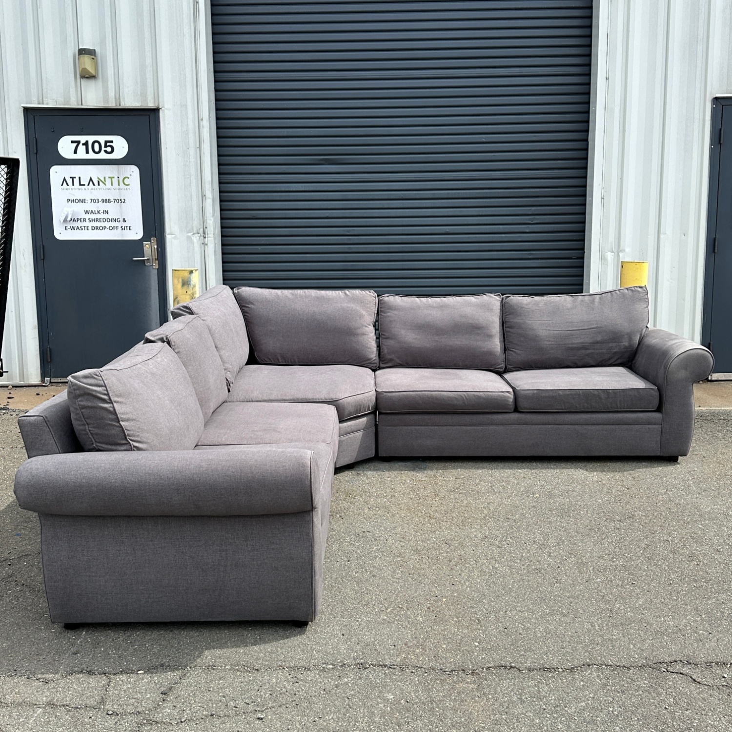121"x121" Grey Pottery Barn Sectional Image #2 | Ivy Store