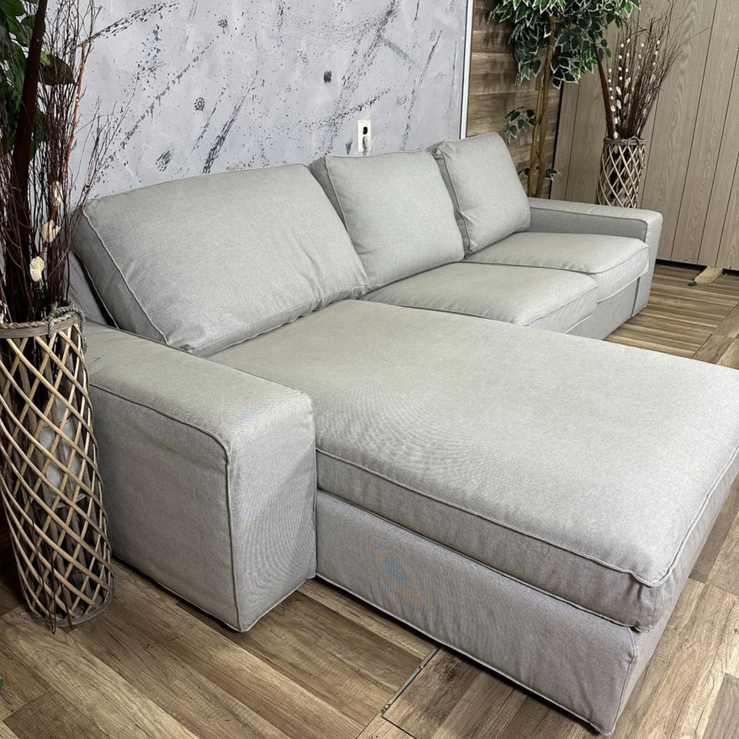 Grey Sectional With Chaise - Delivery Available Image #2 | Ivy Store