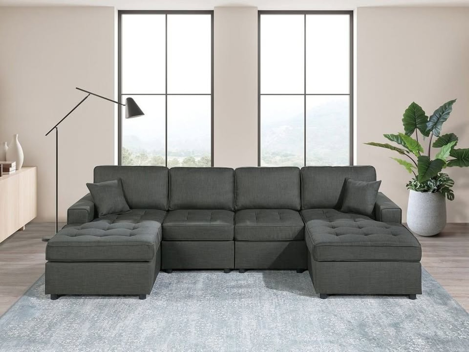 Delivery Available - NEW! Double Chaise Sectional Image #1 | Ivy Store