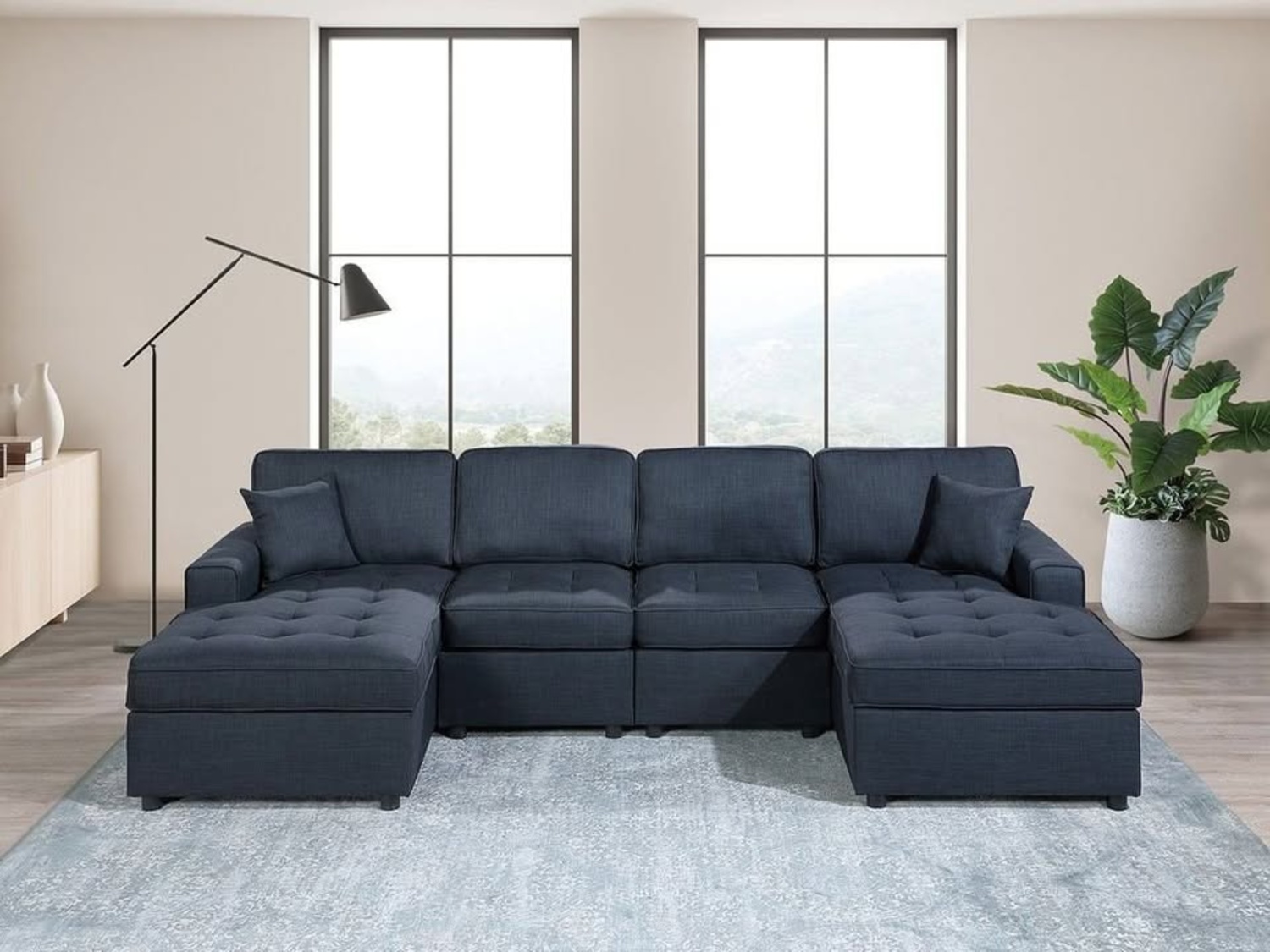 Delivery Available - NEW! Double Chaise Sectional Image #2 | Ivy Store