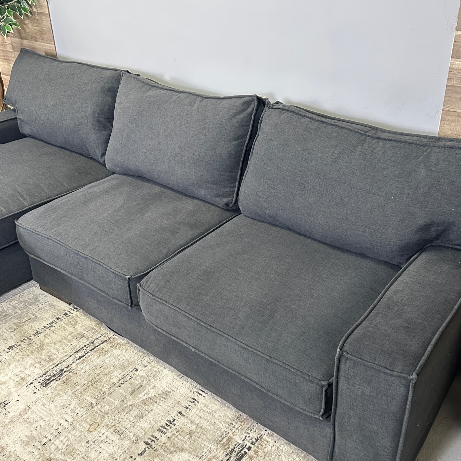 Delivery Available - Grey Sectional With Oversized Chaise Image #2 | Ivy Store