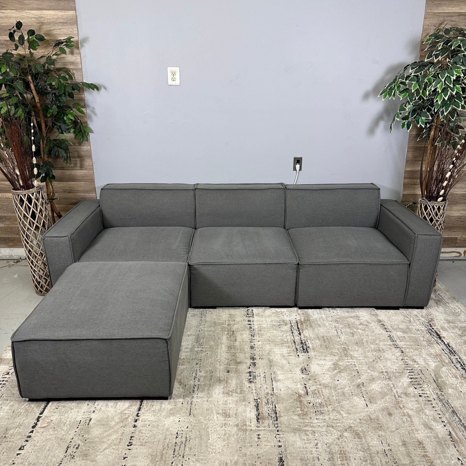 Dark Grey Modular Sectional  - Delivery Available Image #1 | Ivy Store