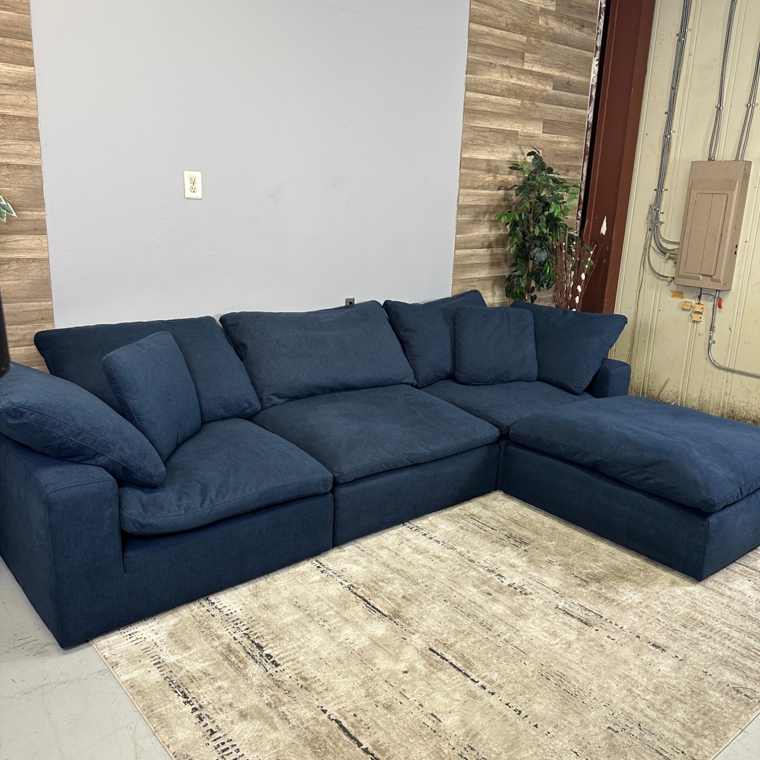 Bob's Furniture Navy "Dream" Cloud Couch - Delivery Available image | Ivy Store