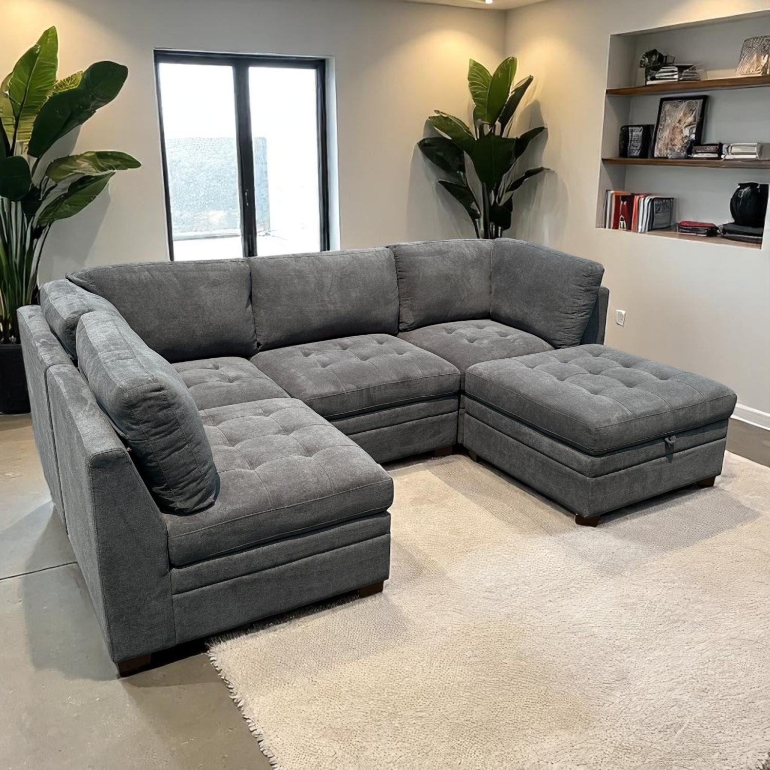 Gray Thomasville Tisdale 5-Piece Modular Sectional With Ottoman (Delivery Available) Image #1 | Ivy Store
