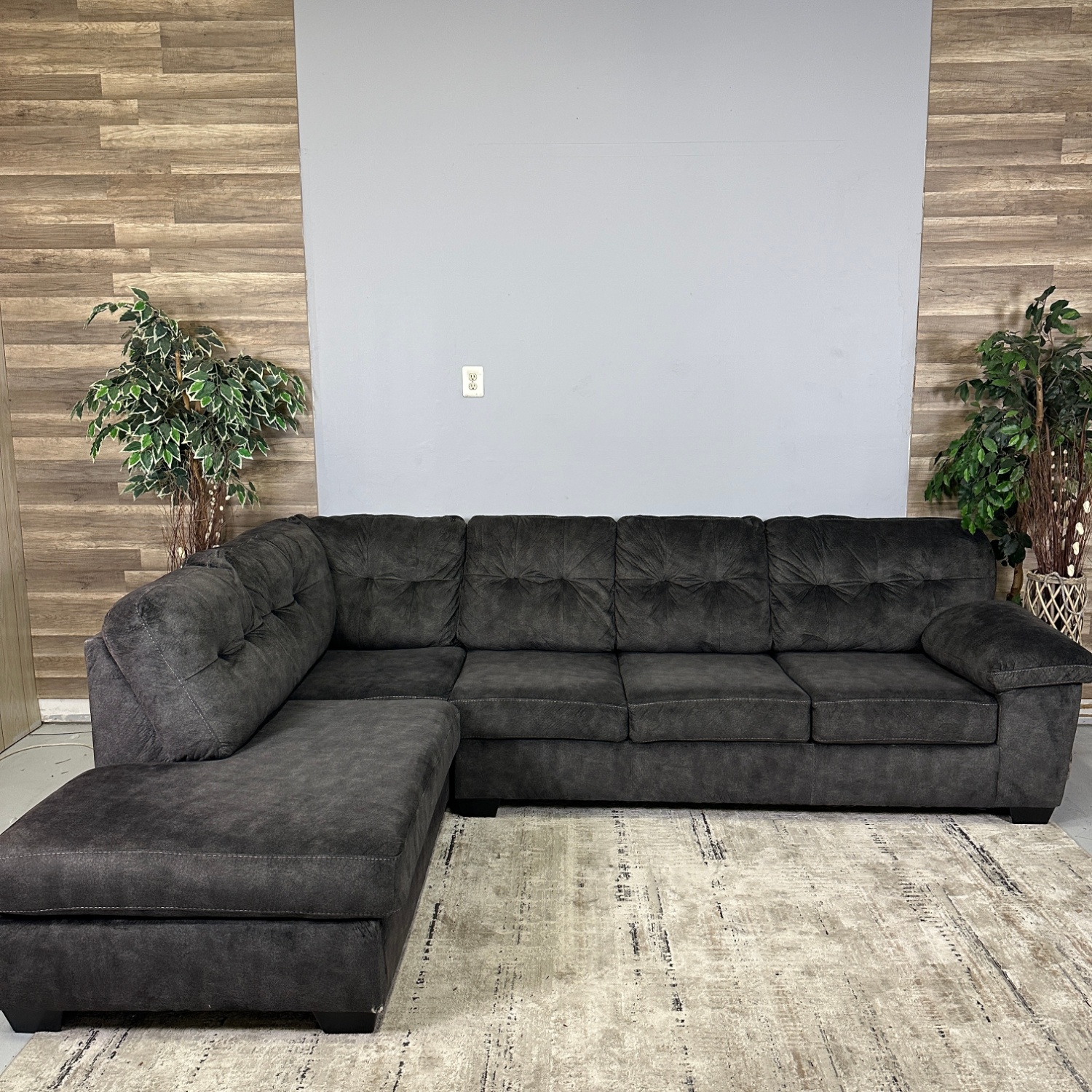 Charcoal 2-Piece Sectional - Delivery Available Image #1 | Ivy Store