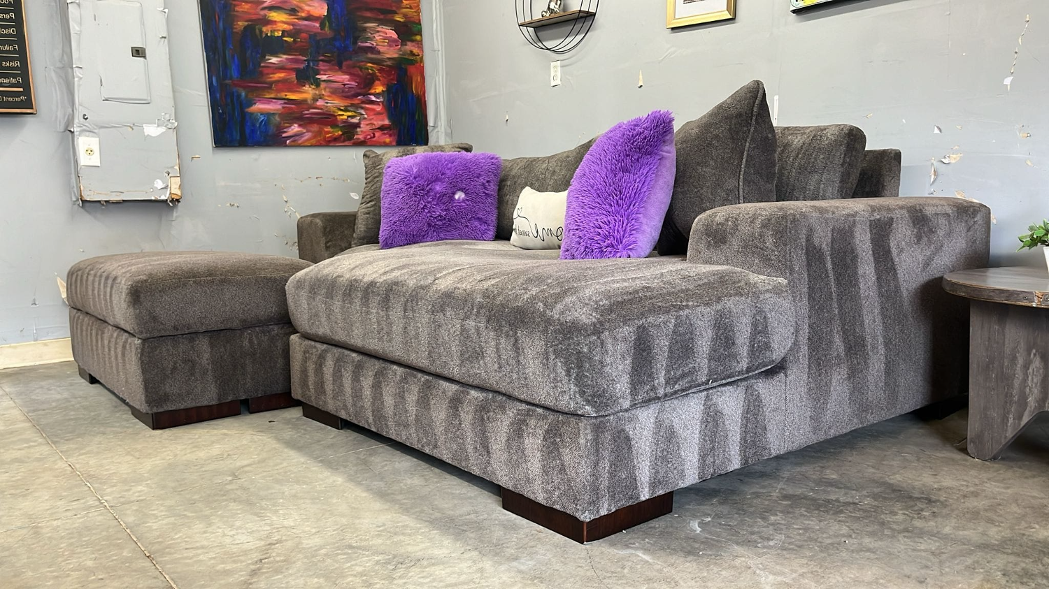 🛋️  Ashley Gray Sectional With Ottoman 🚛 Free Delivery Available and Financing image | Ivy Store
