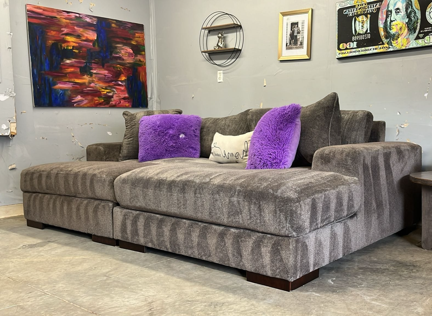 🛋️  Ashley Gray Sectional With Ottoman 🚛 Free Delivery Available and Financing image | Ivy Store