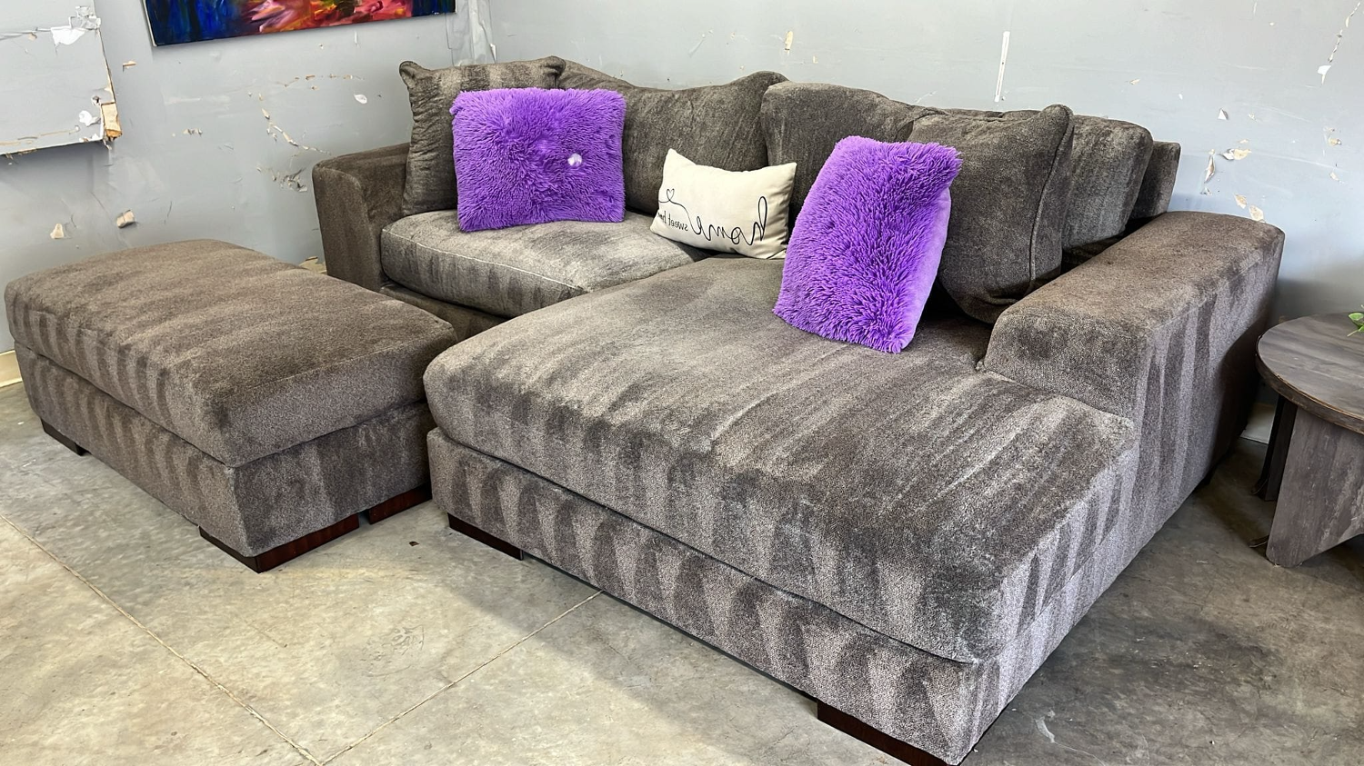 🛋️  Ashley Gray Sectional With Ottoman 🚛 Free Delivery Available and Financing image | Ivy Store