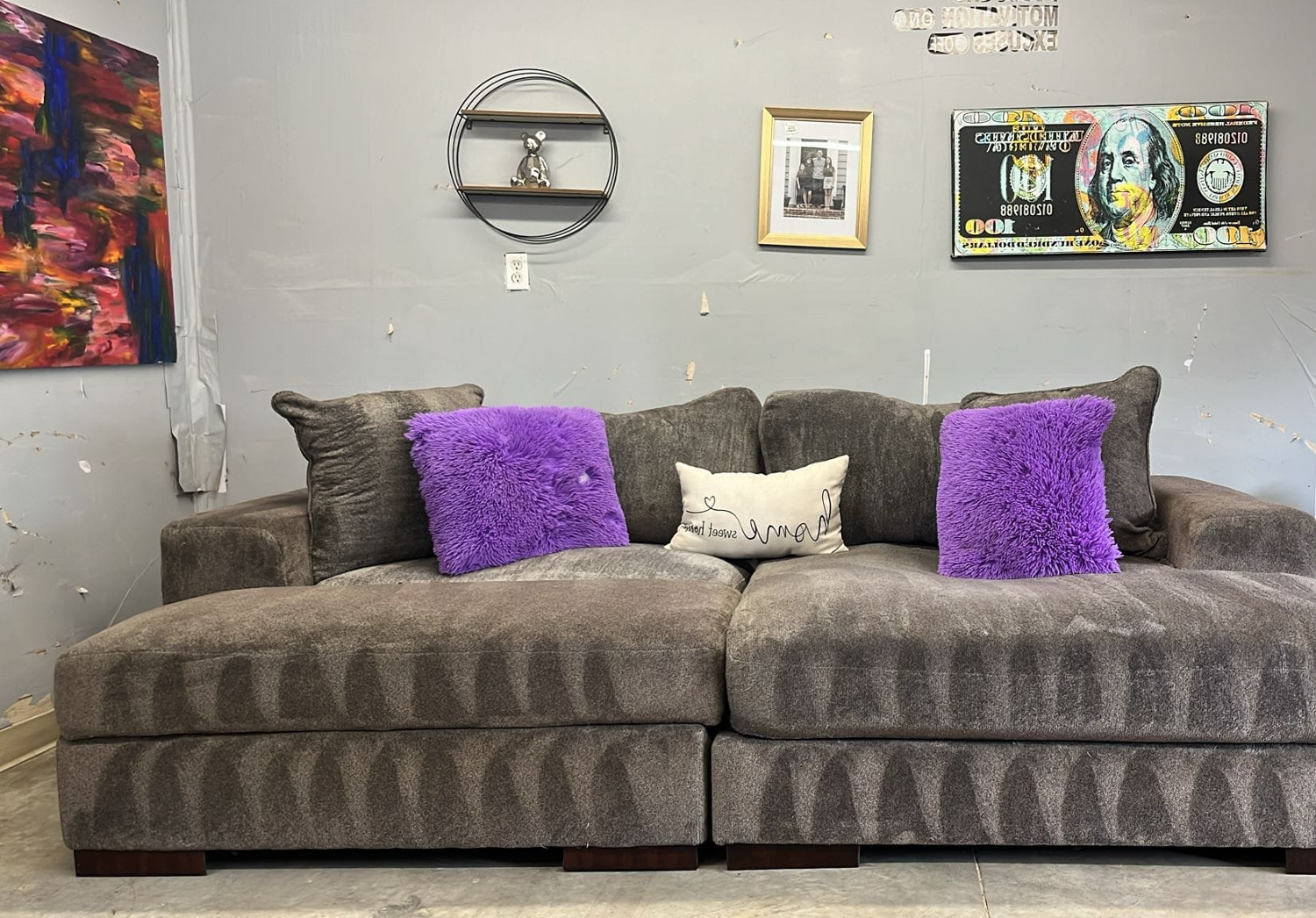 🛋️  Ashley Gray Sectional With Ottoman 🚛 Free Delivery Available and Financing image | Ivy Store