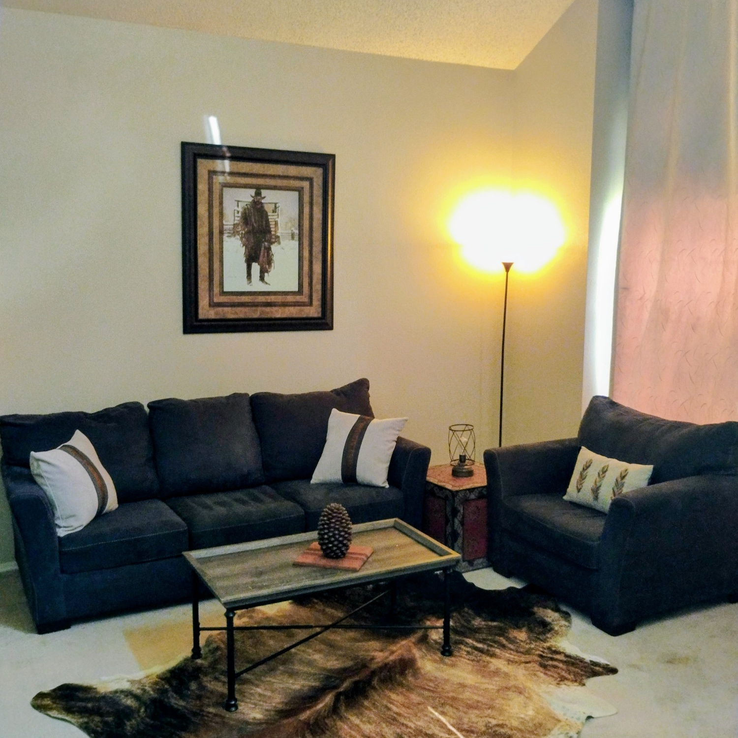 Navy Blue Sofa & Chair Set | 🚛 DELIVERY Image #2 | Ivy Store