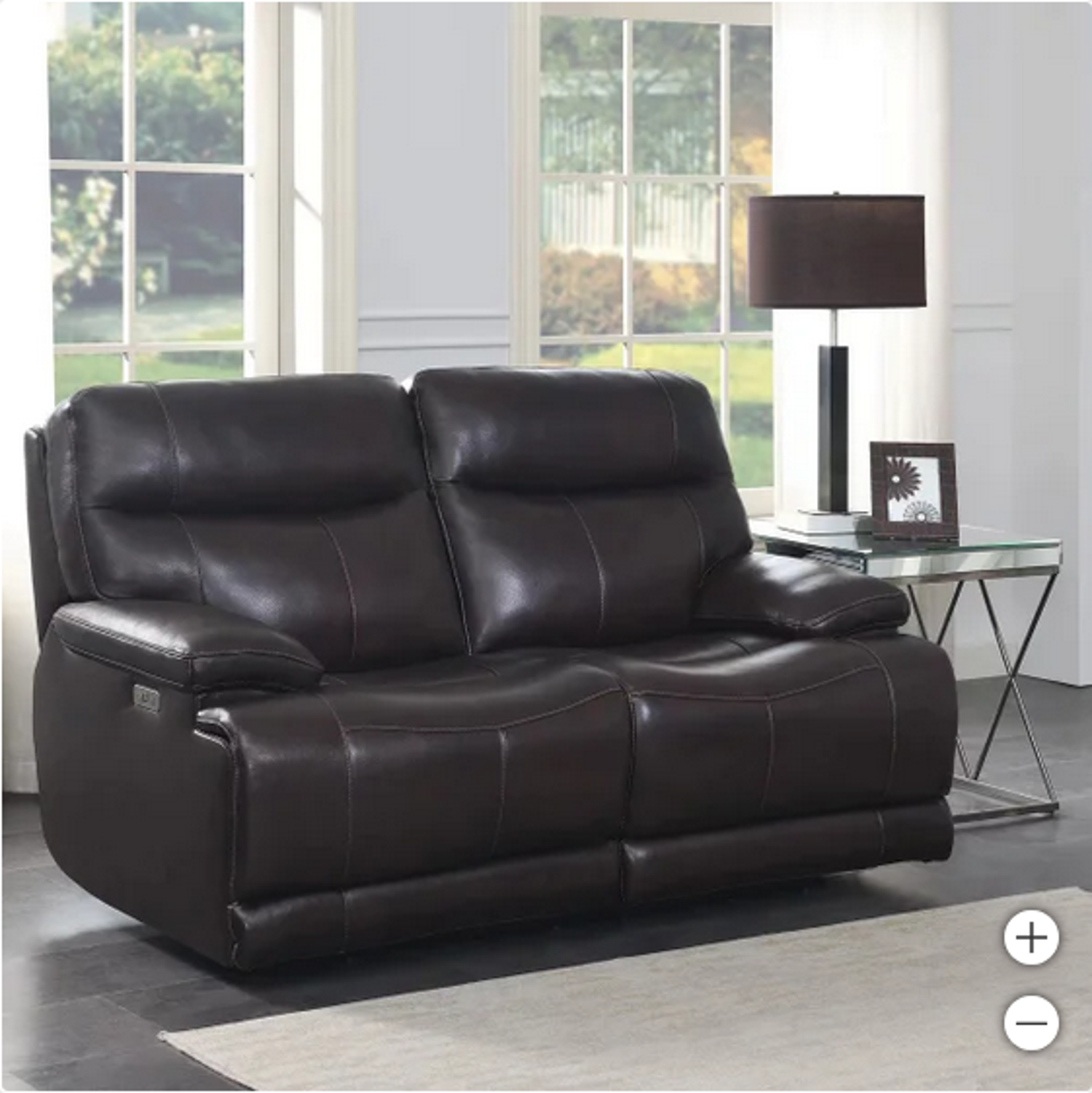 🛋️ Ridgewin Leather Power Reclining Sofa in Brown  🚛 Delivery Available Image #1 | Ivy Store