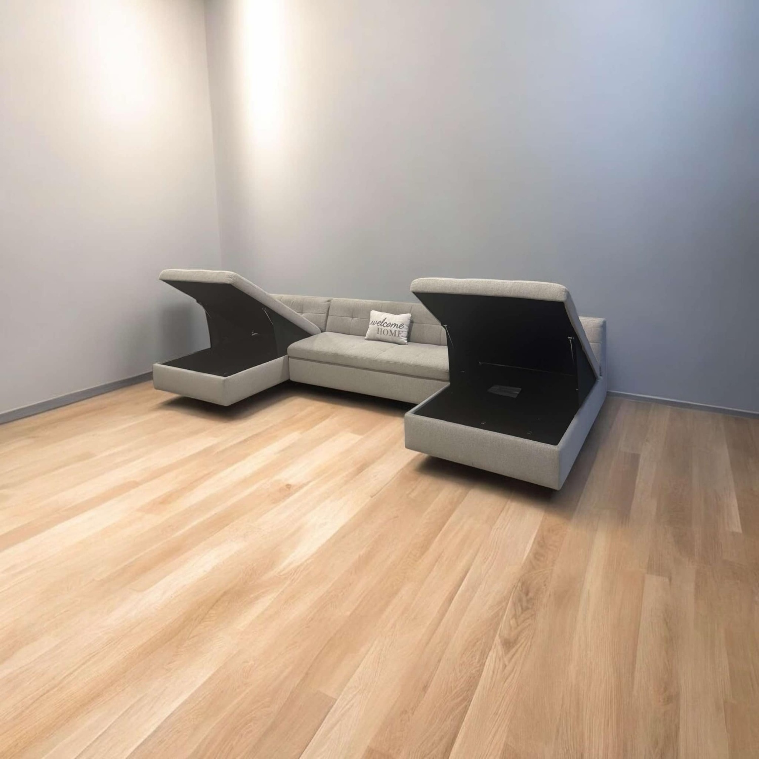 West Elm Modern Gray Sectional – Storage Chaise! (DELIVERY AVAILABLE) Image #2 | Ivy Store