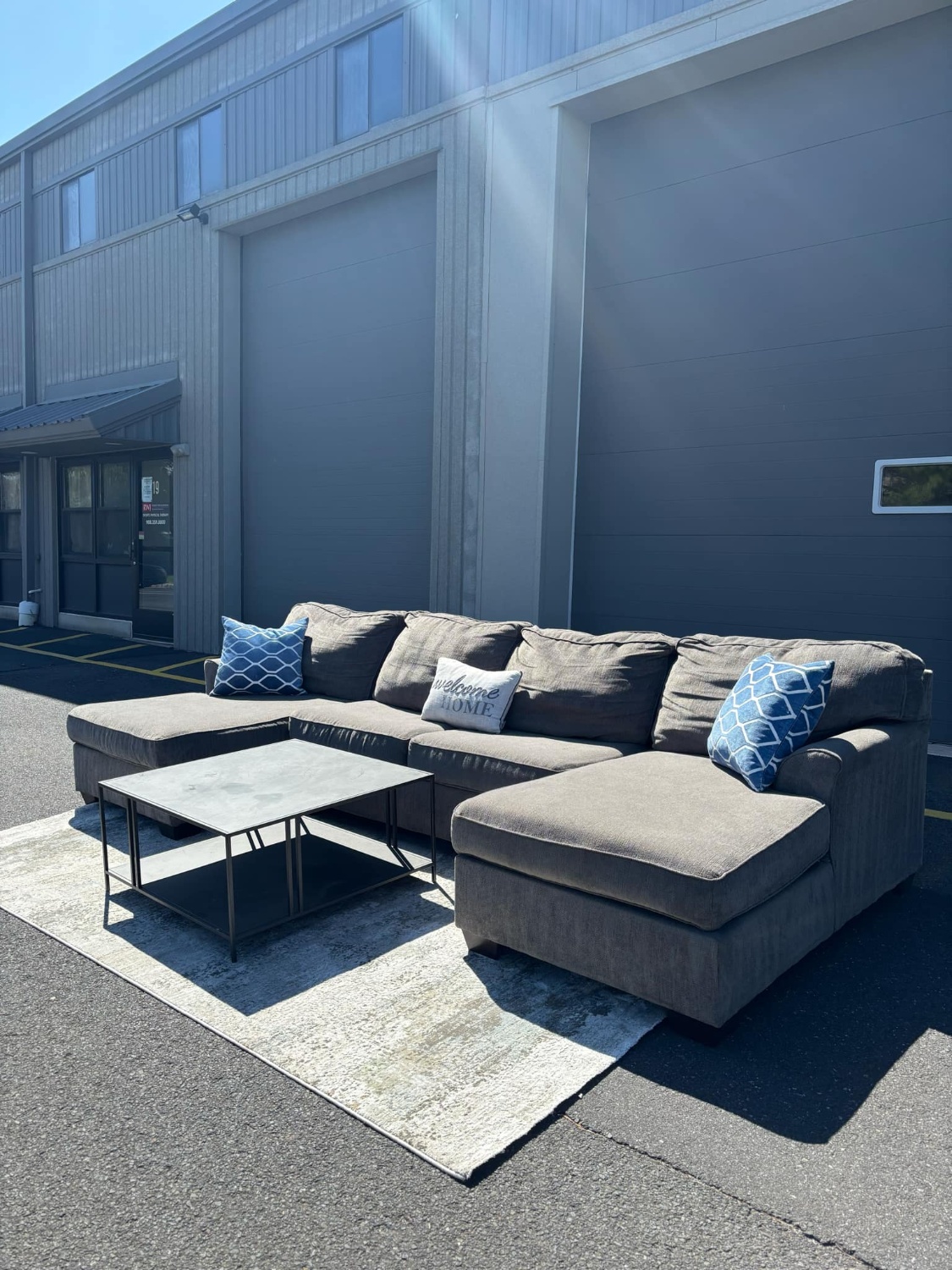 Ashley Furniture double chaise Sectional Couch (DELIVERY AVAILABLE) Image #2 | Ivy Store