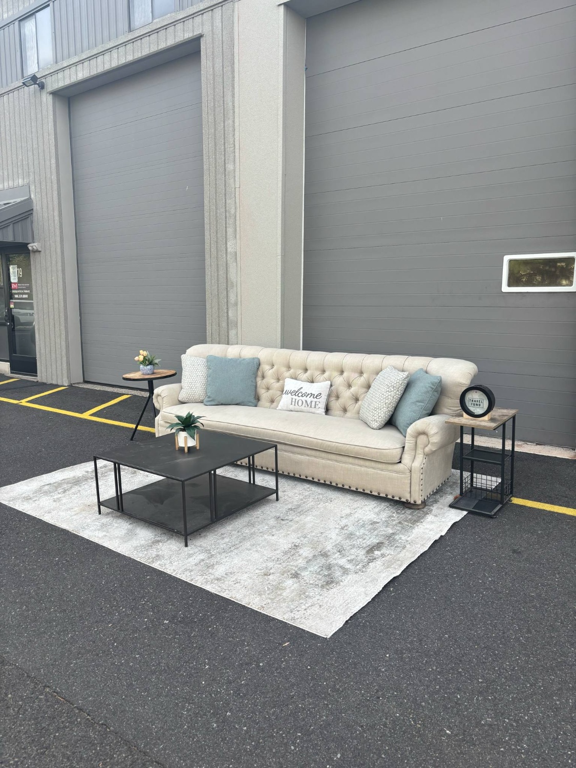Restoration Hardware Churchill 9’ Upholstered Sofa Couch (DELIVERY AVAILABLE) image | Ivy Store