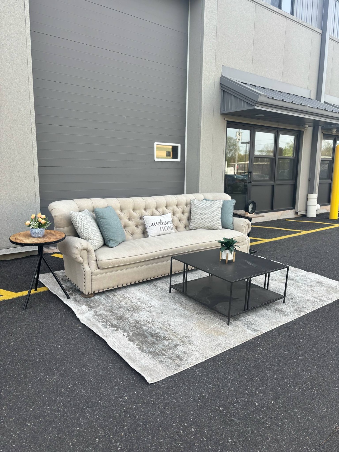 Restoration Hardware Churchill 9’ Upholstered Sofa Couch (DELIVERY AVAILABLE) image | Ivy Store