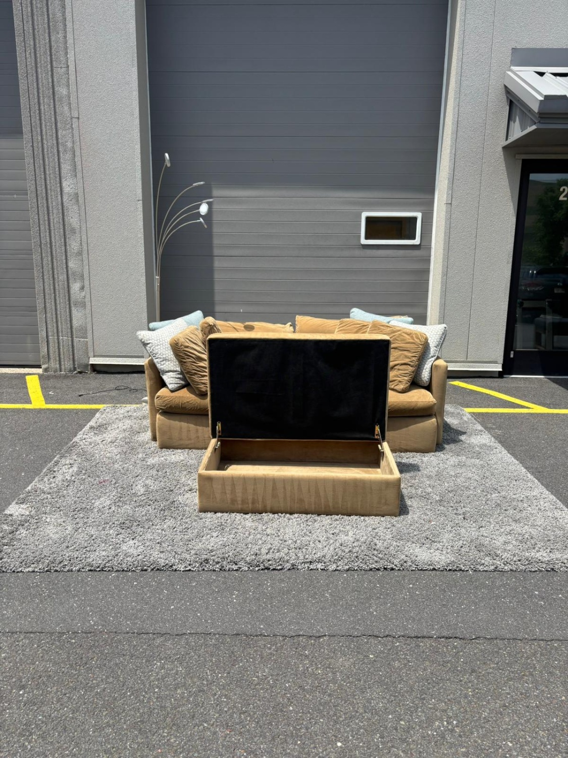 Crate & Barrel Lounge Sofa + Storage Ottoman (DELIVERY AVAILABLE) image | Ivy Store