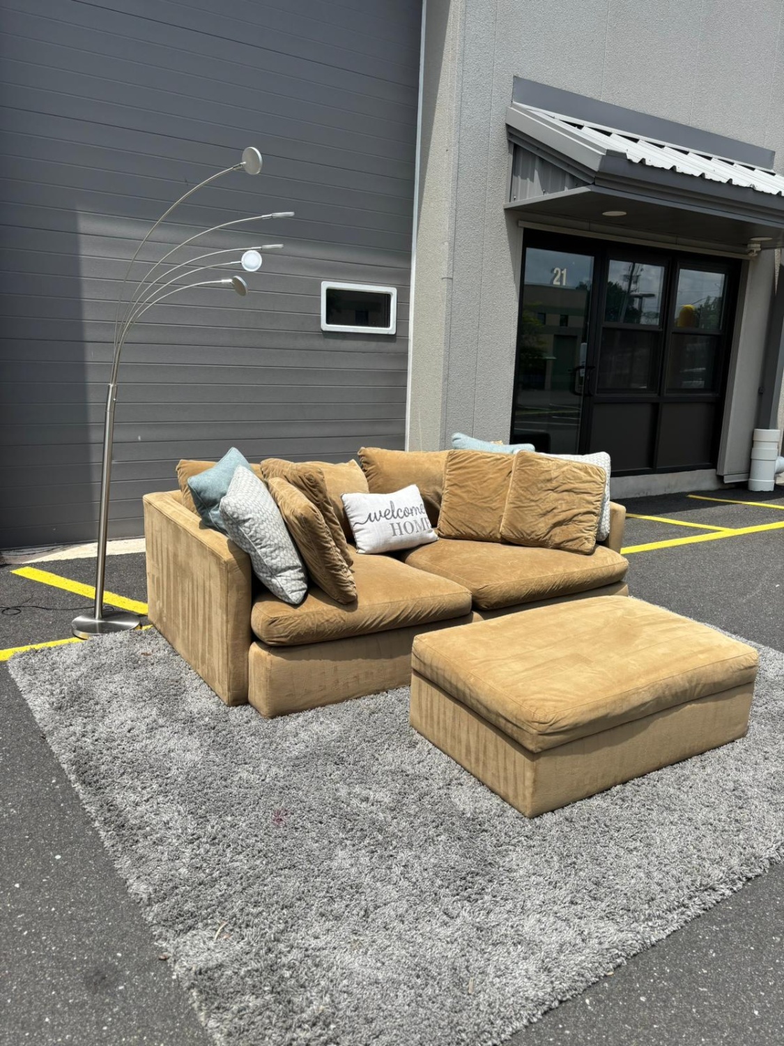 Crate & Barrel Lounge Sofa + Storage Ottoman (DELIVERY AVAILABLE) image | Ivy Store