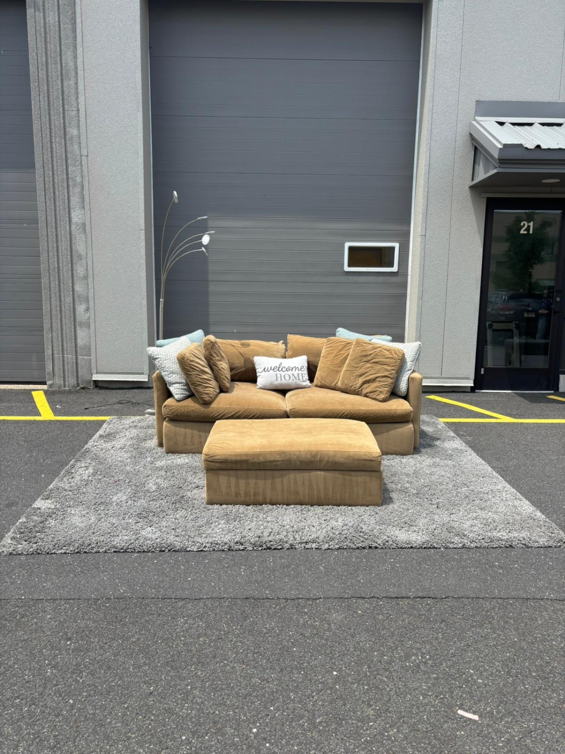 Crate & Barrel Lounge Sofa + Storage Ottoman (DELIVERY AVAILABLE) image | Ivy Store