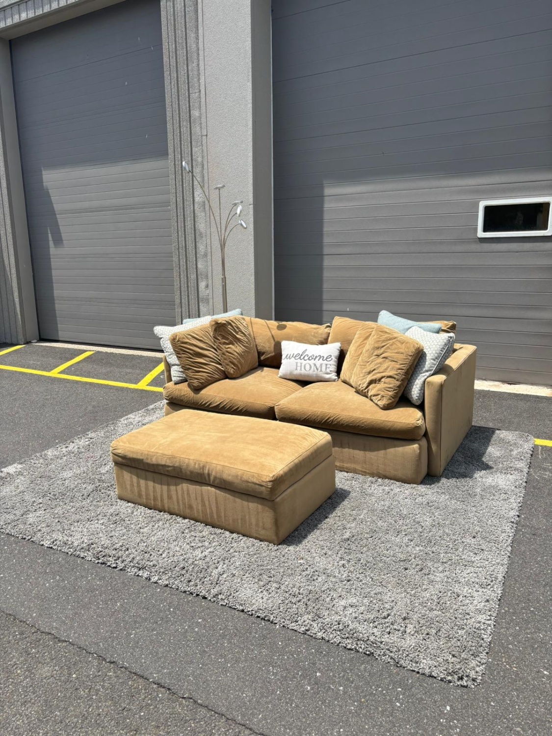 Crate & Barrel Lounge Sofa + Storage Ottoman (DELIVERY AVAILABLE) image | Ivy Store
