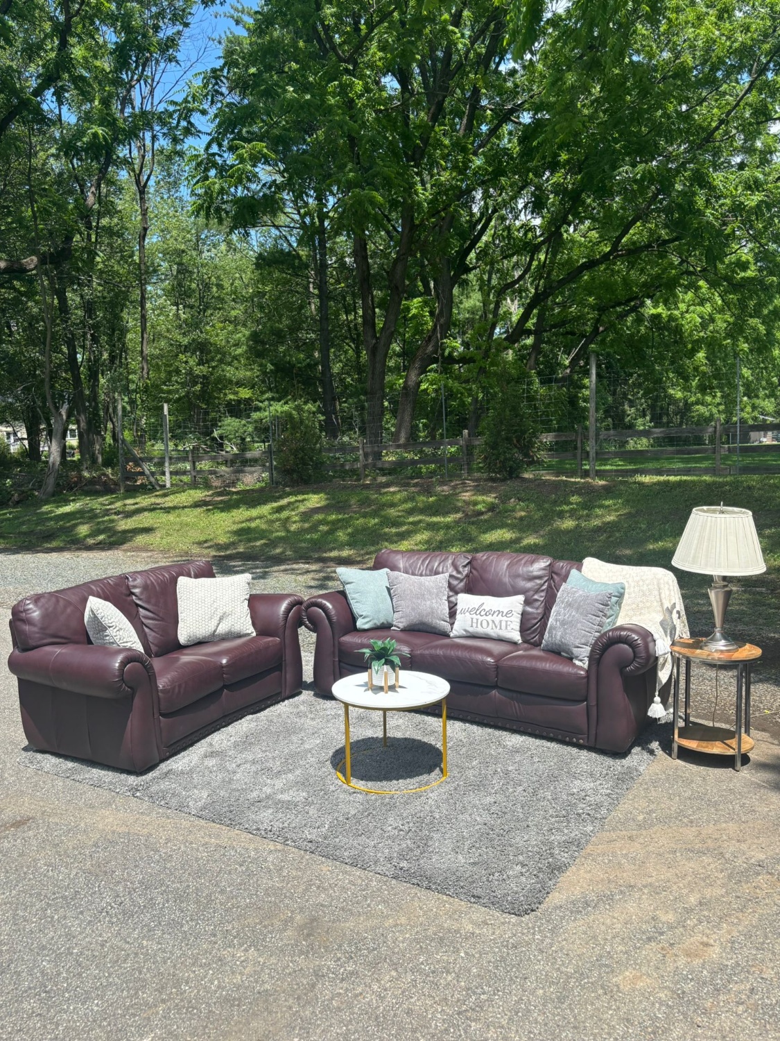 Natuzzi Leather Sofa & Loveseat Set  (DELIVERY AVAILABLE) Image #1 | Ivy Store
