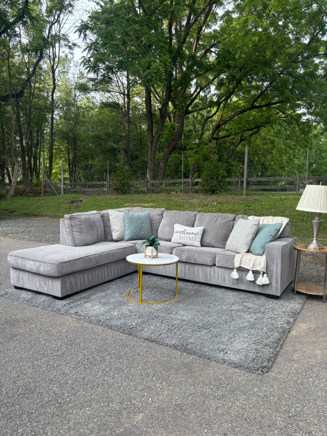 Raymour & Flanigan 2Pc Sectional Couch (DELIVERY AVAILABLE) Image #2 | Ivy Store