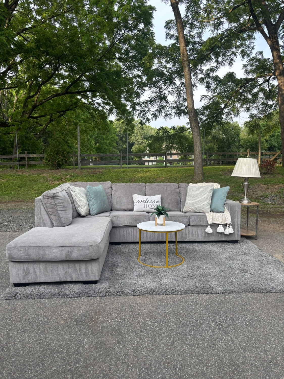 Raymour & Flanigan 2Pc Sectional Couch (DELIVERY AVAILABLE) Image #1 | Ivy Store