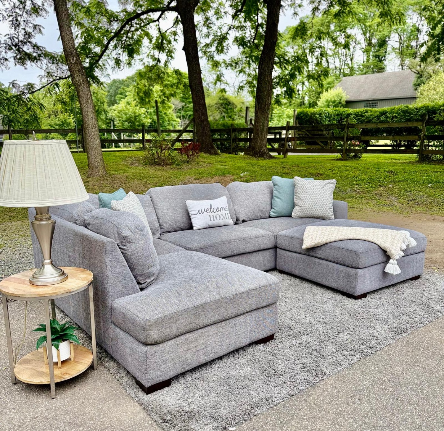 Thomasville Sectional Couch w/ Ottoman (DELIVERY AVAILABLE) image | Ivy Store