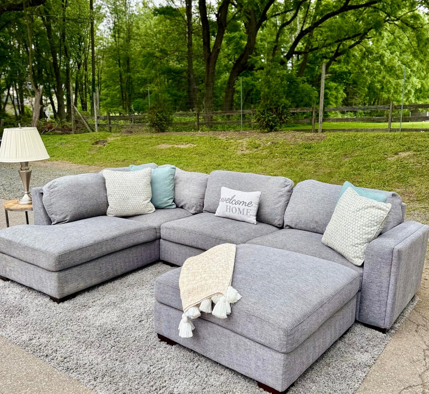 Thomasville Sectional Couch w/ Ottoman (DELIVERY AVAILABLE) image | Ivy Store