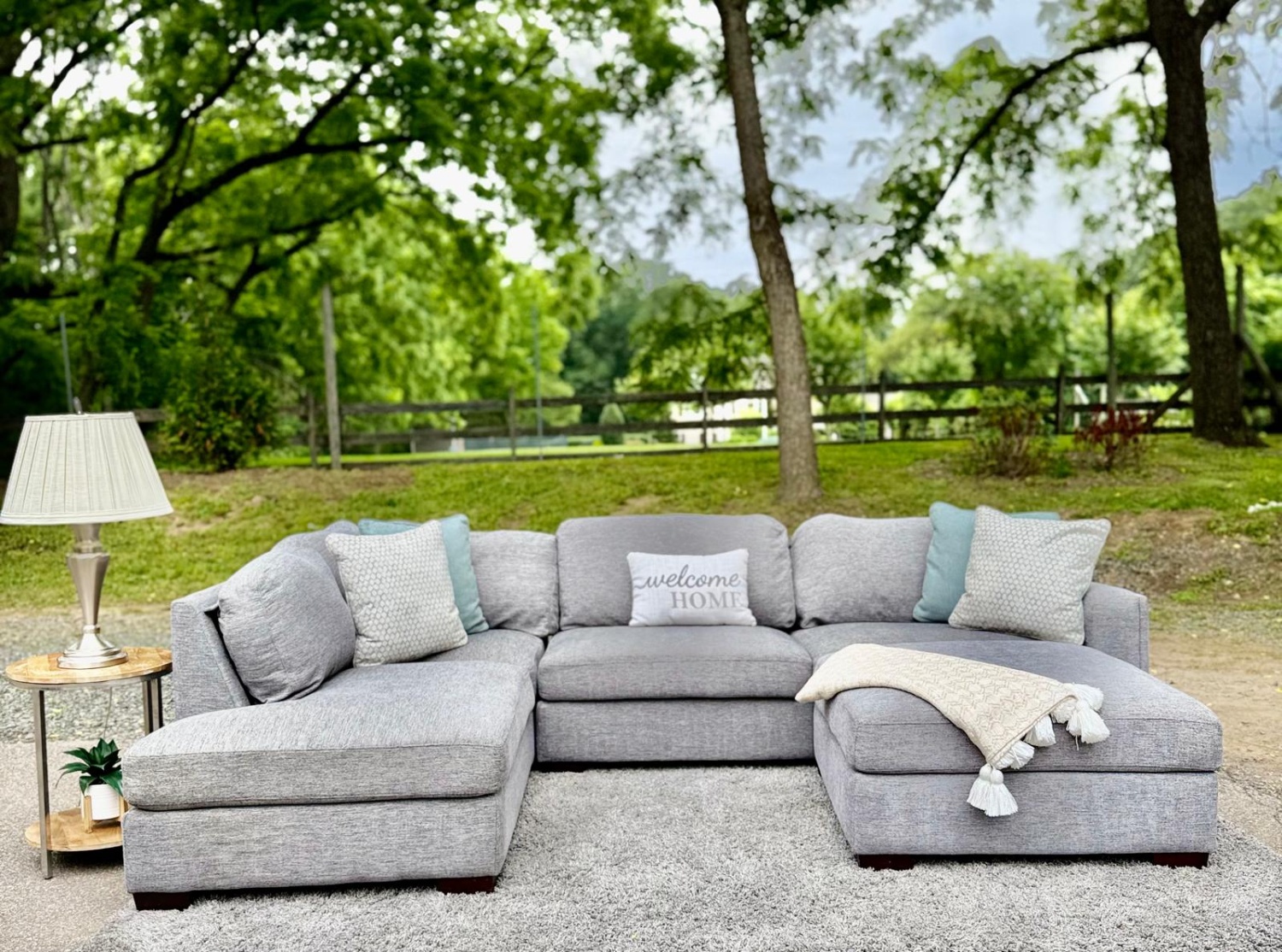 Thomasville Sectional Couch w/ Ottoman (DELIVERY AVAILABLE) image | Ivy Store