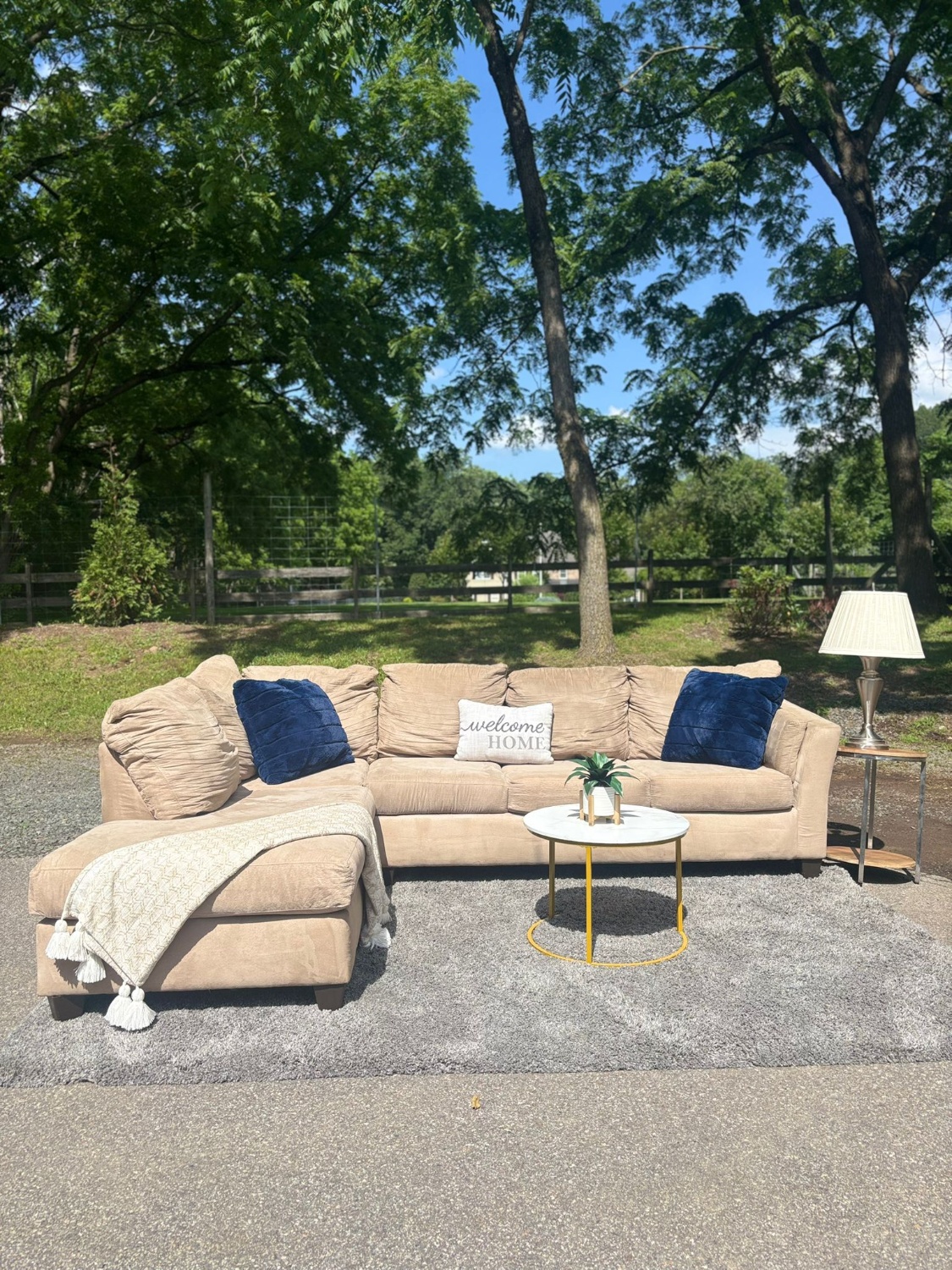 Beige Sectional Couch (FREE DELIVERY AVAILABLE ) Image #1 | Ivy Store