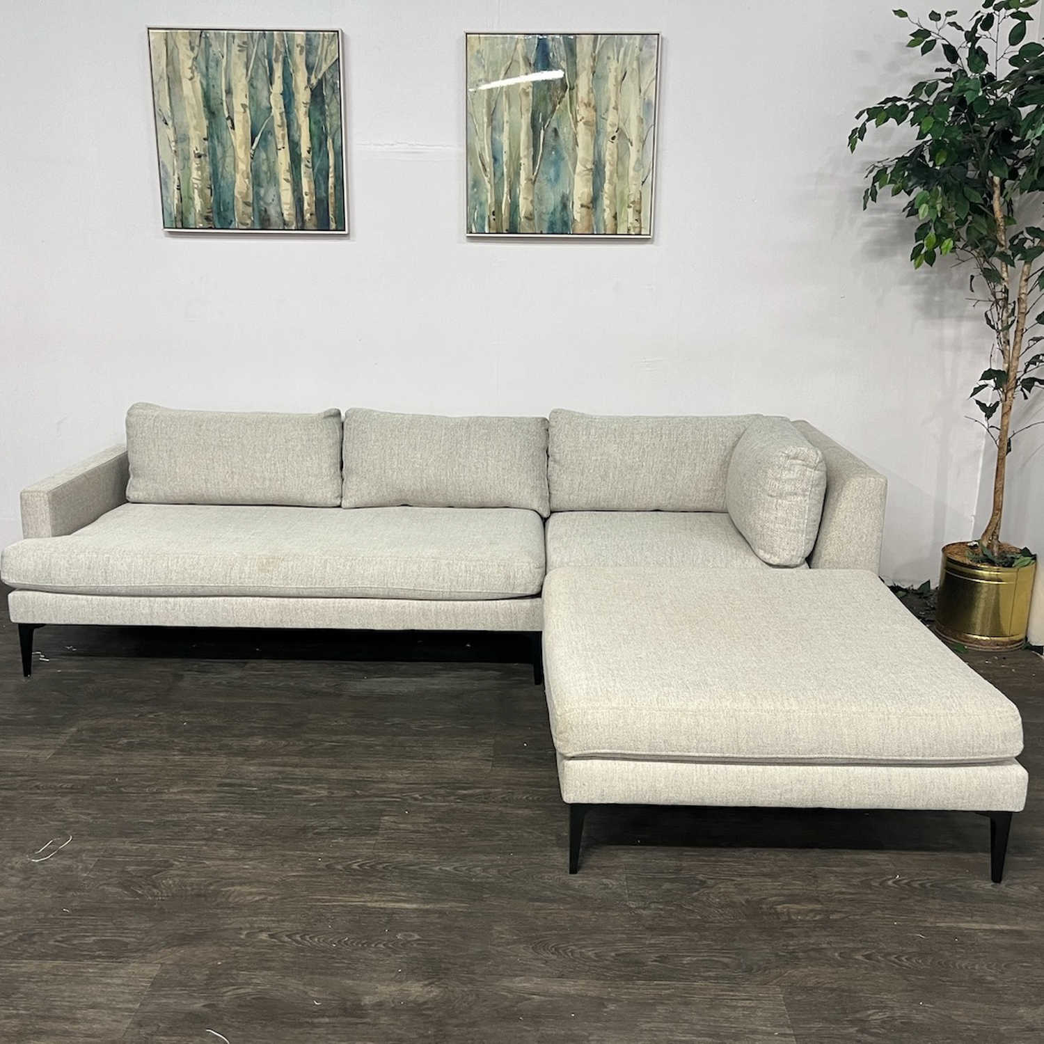 West Elm Andes 3pc Sectional Couch | Free Delivery!  Image #1 | Ivy Store