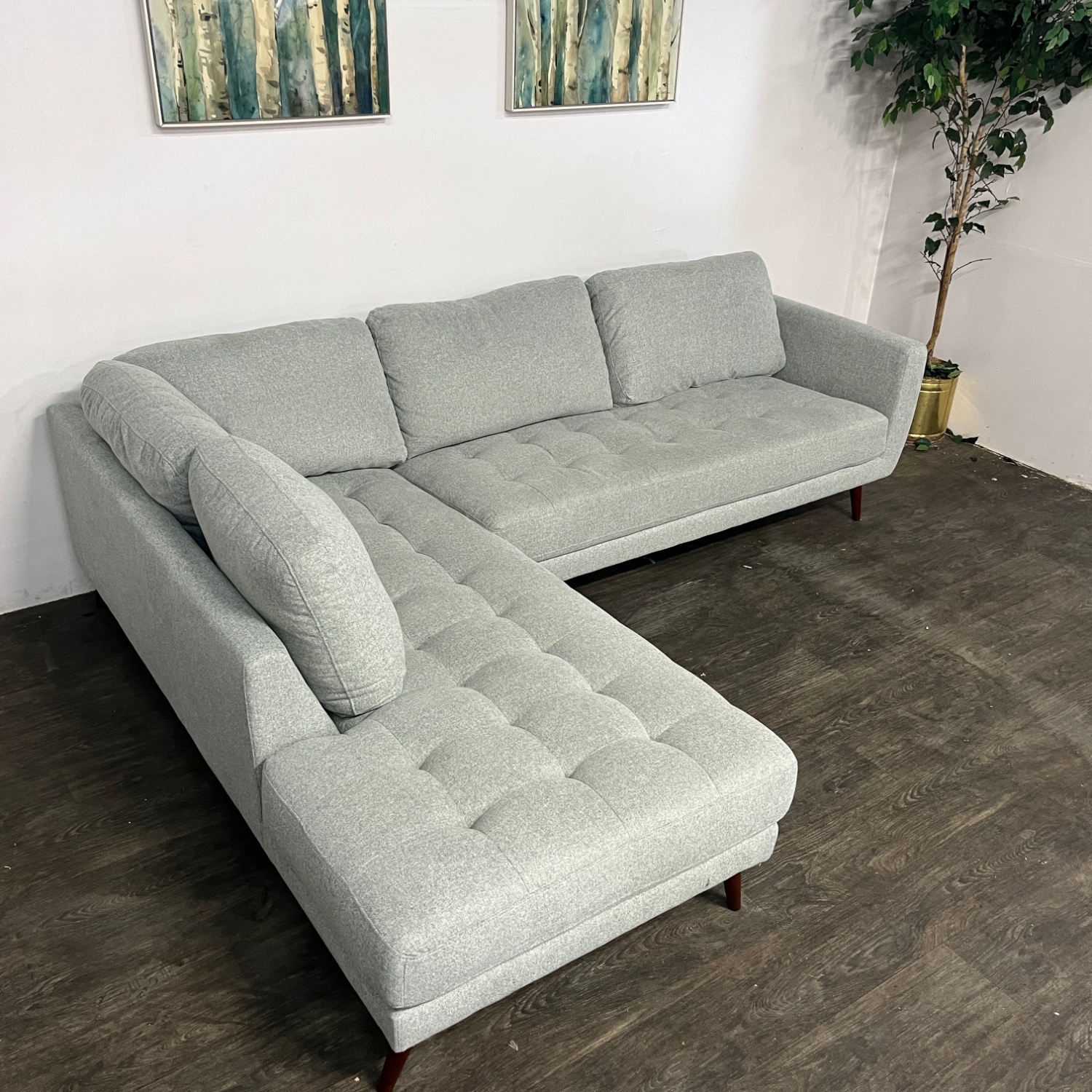 MCM Gray Sectional Couch | Free Delivery! Image #1 | Ivy Store