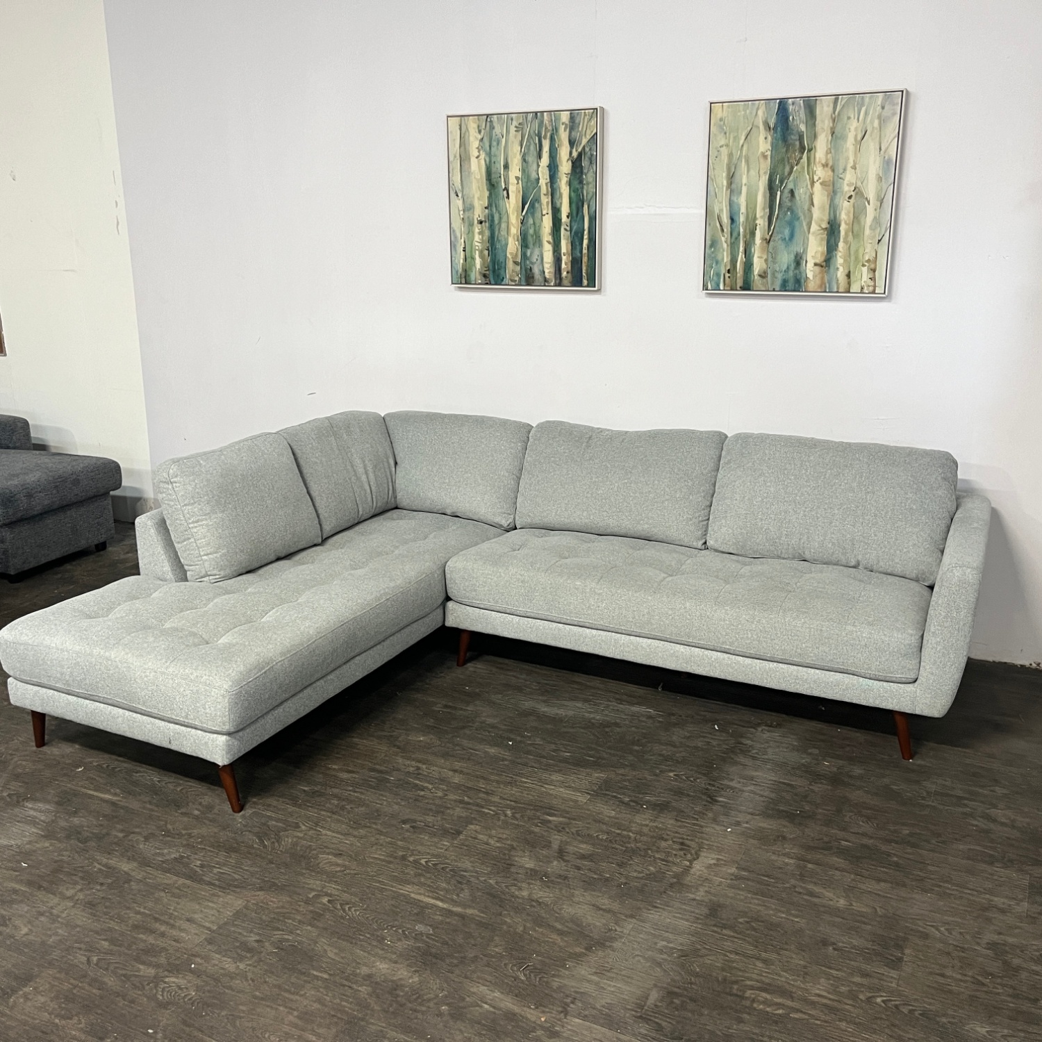 MCM Gray Sectional Couch | Free Delivery! image | Ivy Store