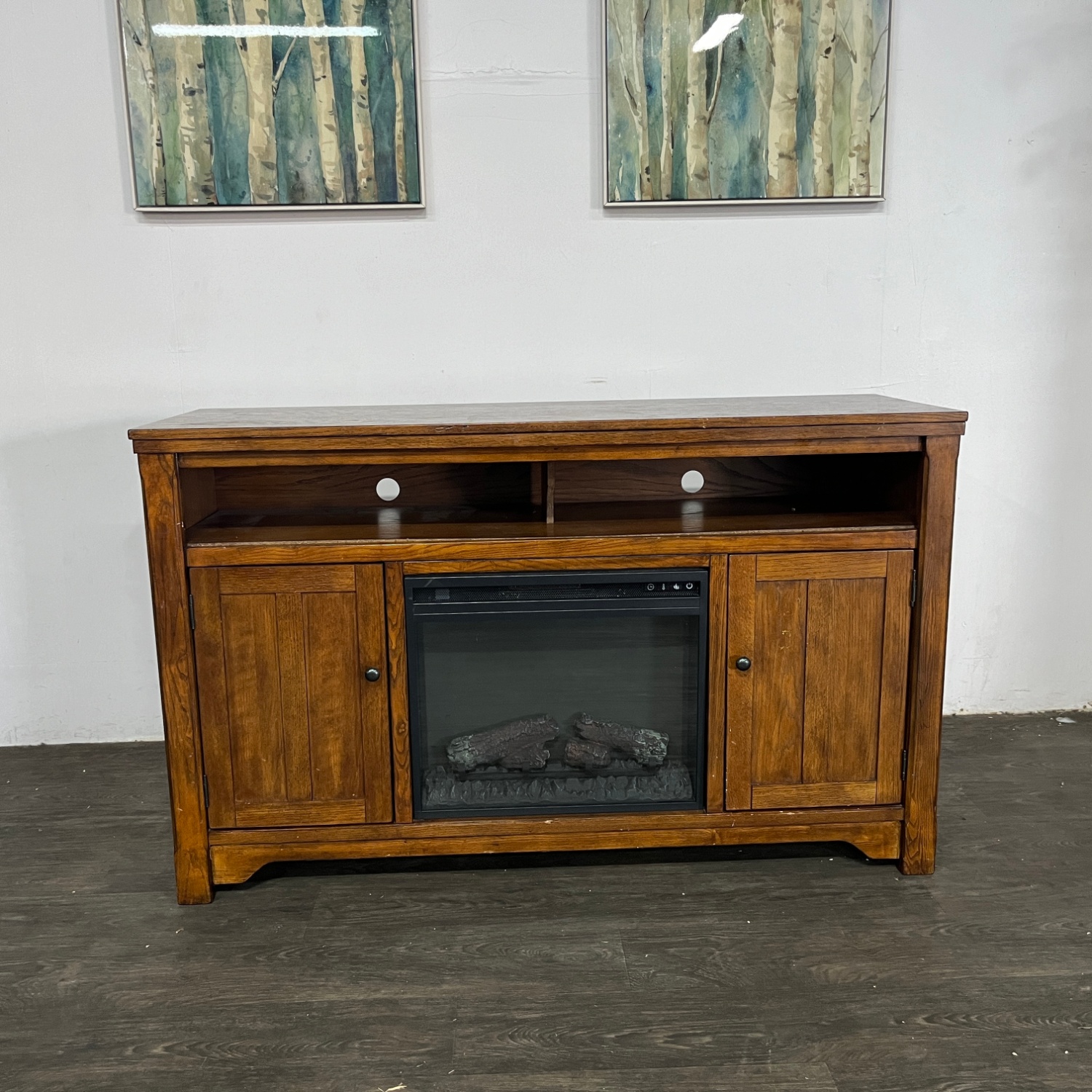 TV Console + Electric Fireplace | Delivery Available! Image #1 | Ivy Store