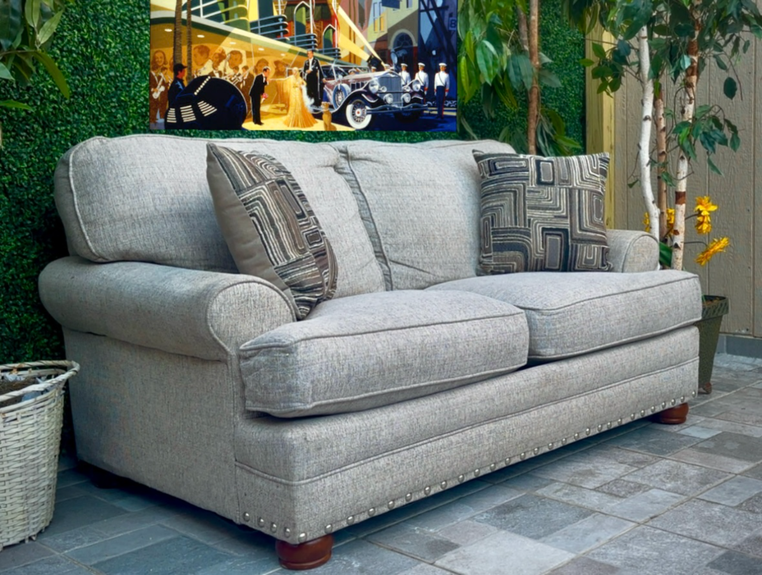 (Free Delivery🚚🚚) Jackson Furniture Gray Heavy Duty Loveseat Image #2 | Ivy Store