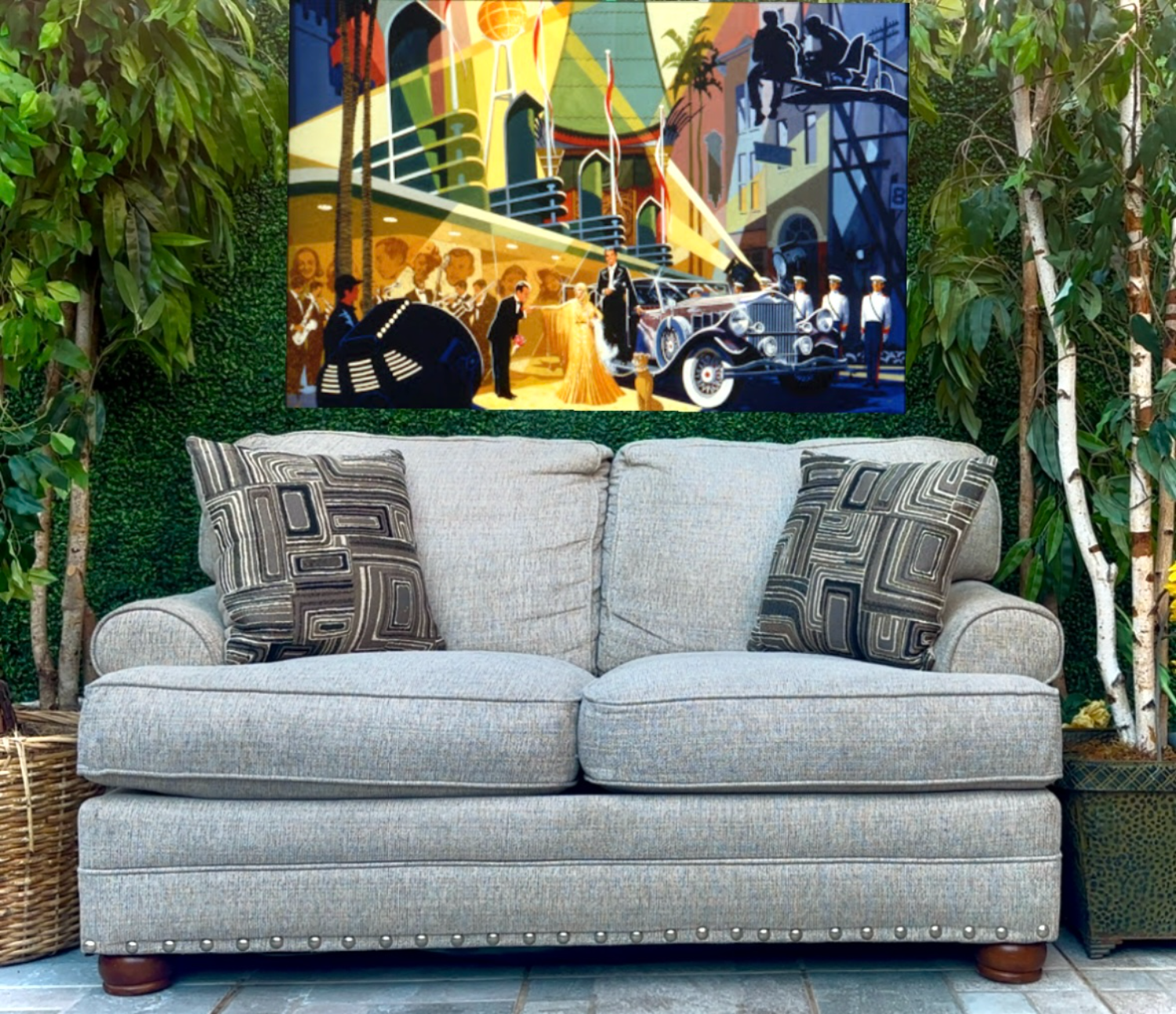 (Free Delivery🚚🚚) Jackson Furniture Gray Heavy Duty Loveseat Image #1 | Ivy Store